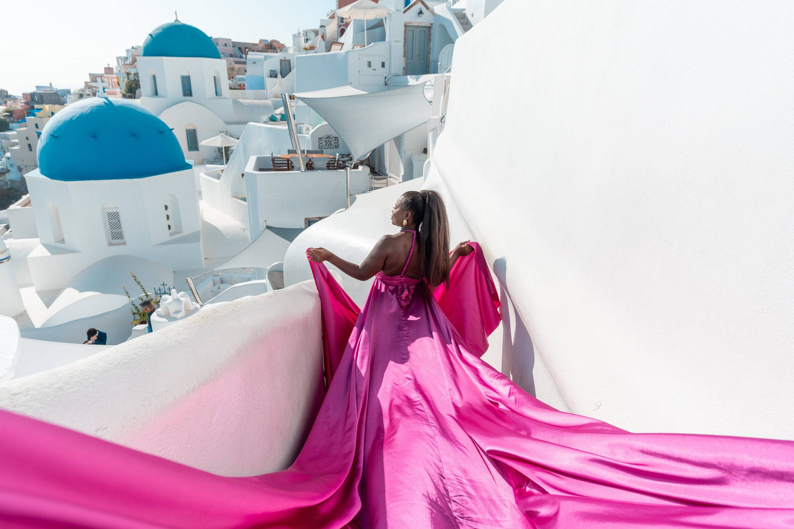 Santorini flying dress reviews photographer & Testimonials | SokoLOVE. Photographer in Santorini SokoLOVE Alex| Flying Dress Santorini