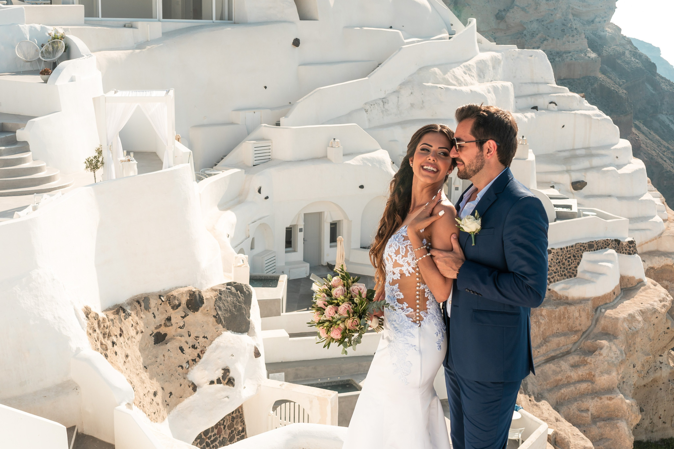 Wedding 2019. Photographer in Santorini SokoLOVE Alex| Flying Dress Santorini