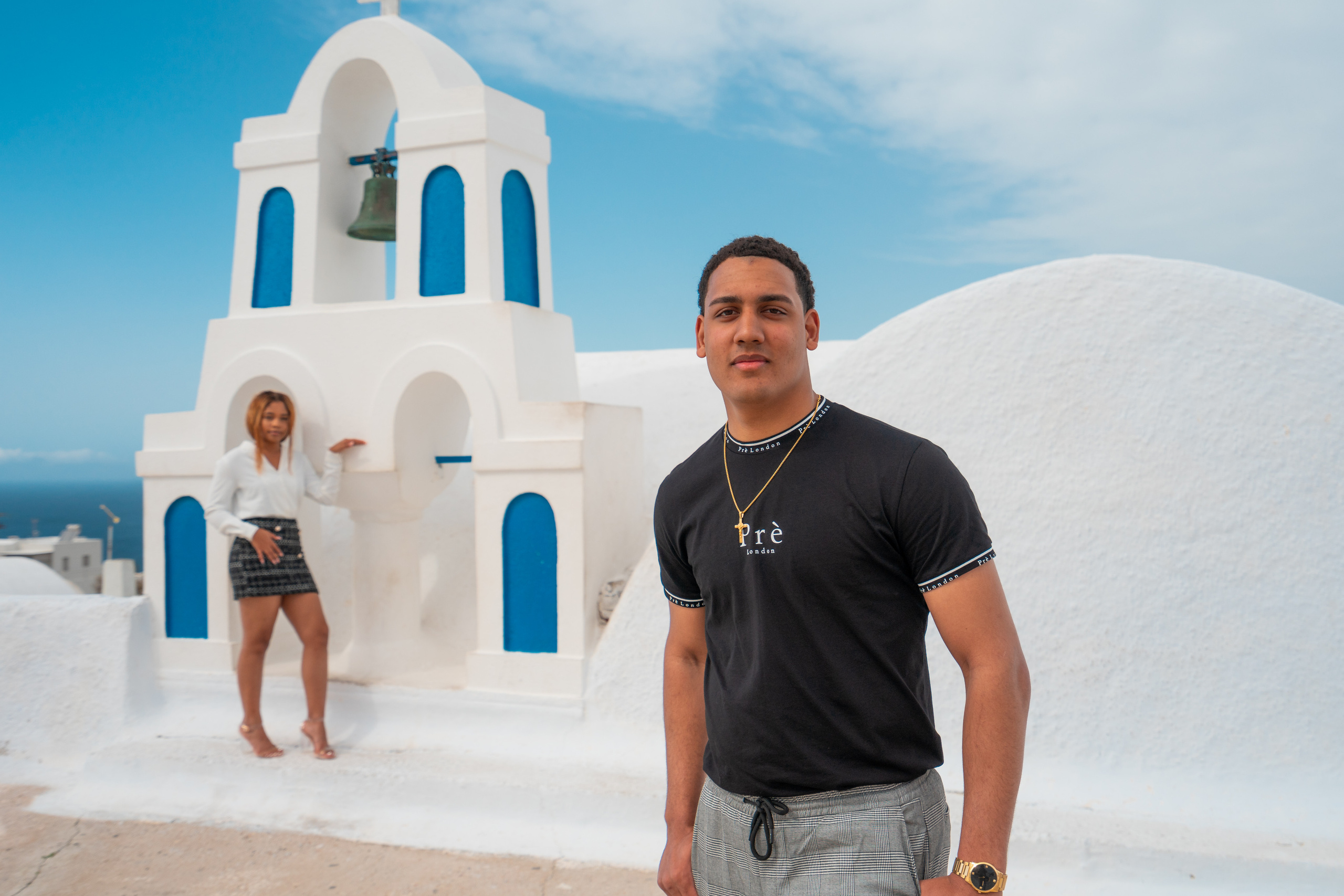 Romantic Proposal in Oia – The Perfect Santorini Engagement. Photographer in Santorini SokoLOVE Alex| Flying Dress Santorini