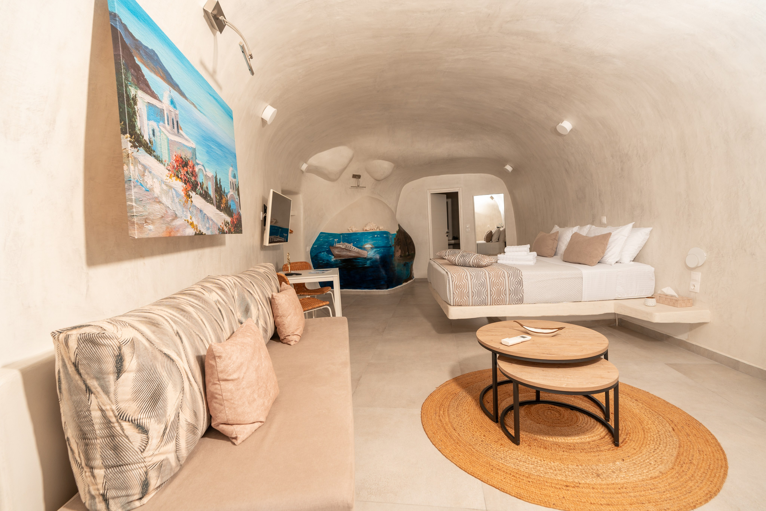 Hotel caves in Oia. Flying Dress Santorini Photographer | SokoLOVE — Book 2026