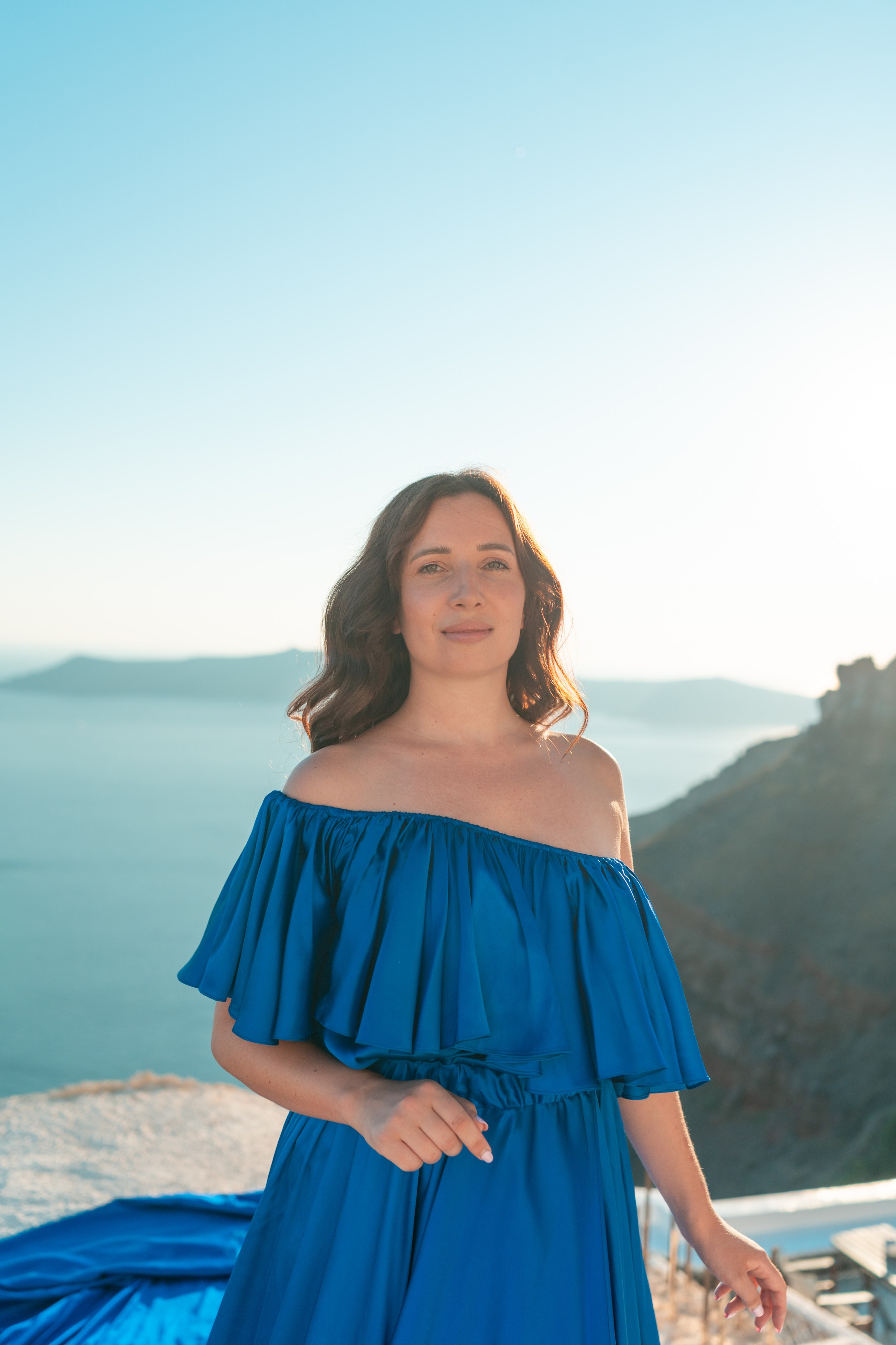 62. Royal blue Flying Dress XS-XL |rent 90 euro. Photographe vidéaste à Santorin|Séances photos de Robe volante Santorin|