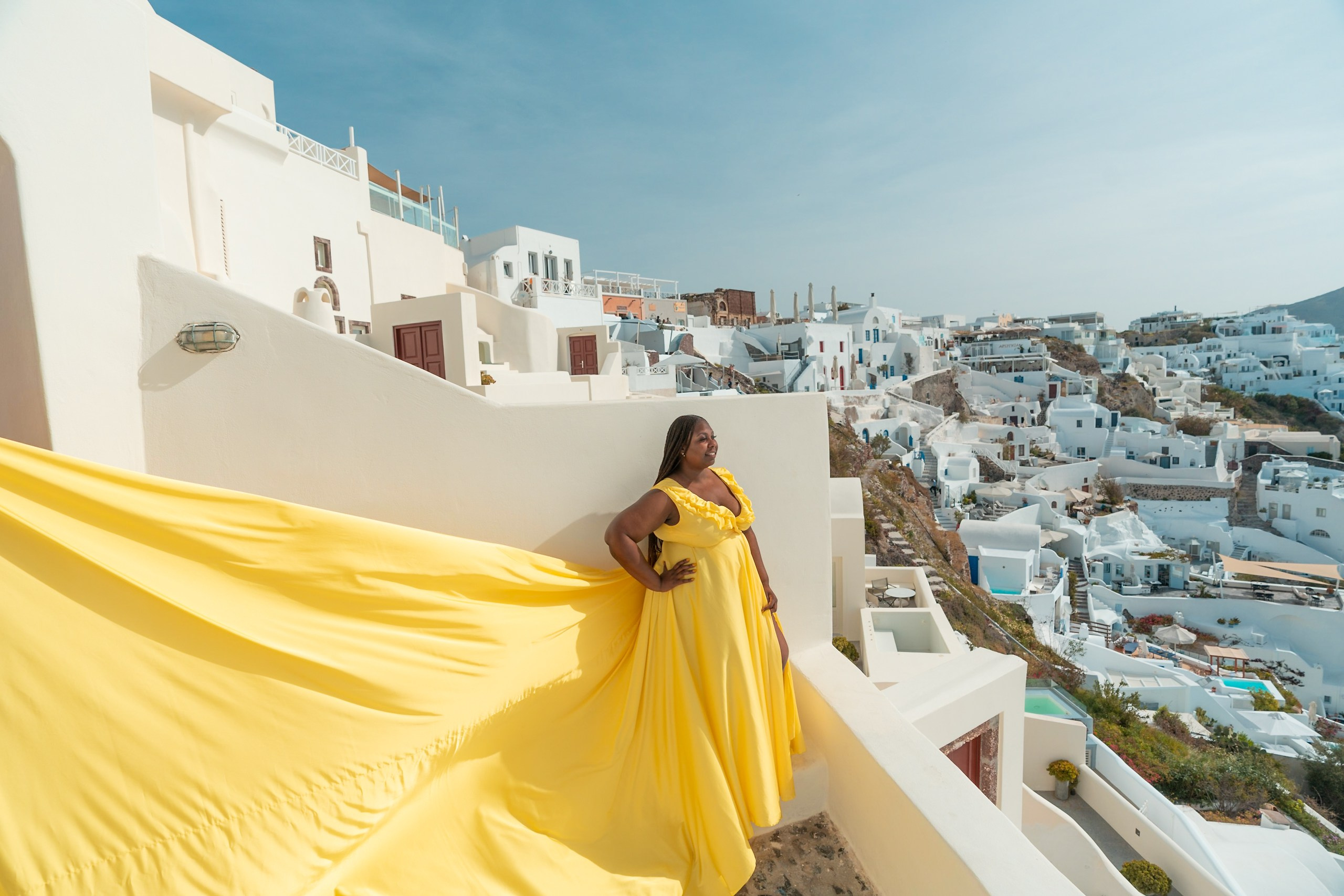 Santorini flying dress reviews photographer & Testimonials | SokoLOVE. Photographer in Santorini SokoLOVE Alex| Flying Dress Santorini
