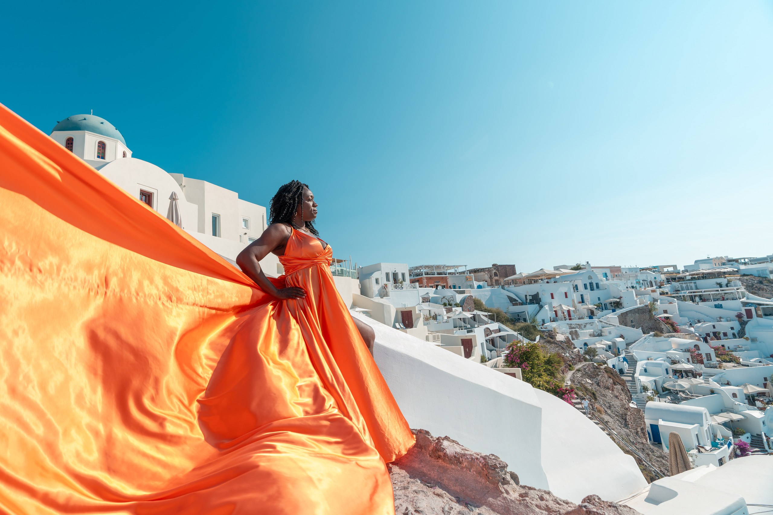 Santorini flying dress reviews photographer & Testimonials | SokoLOVE. Photographer in Santorini SokoLOVE Alex| Flying Dress Santorini