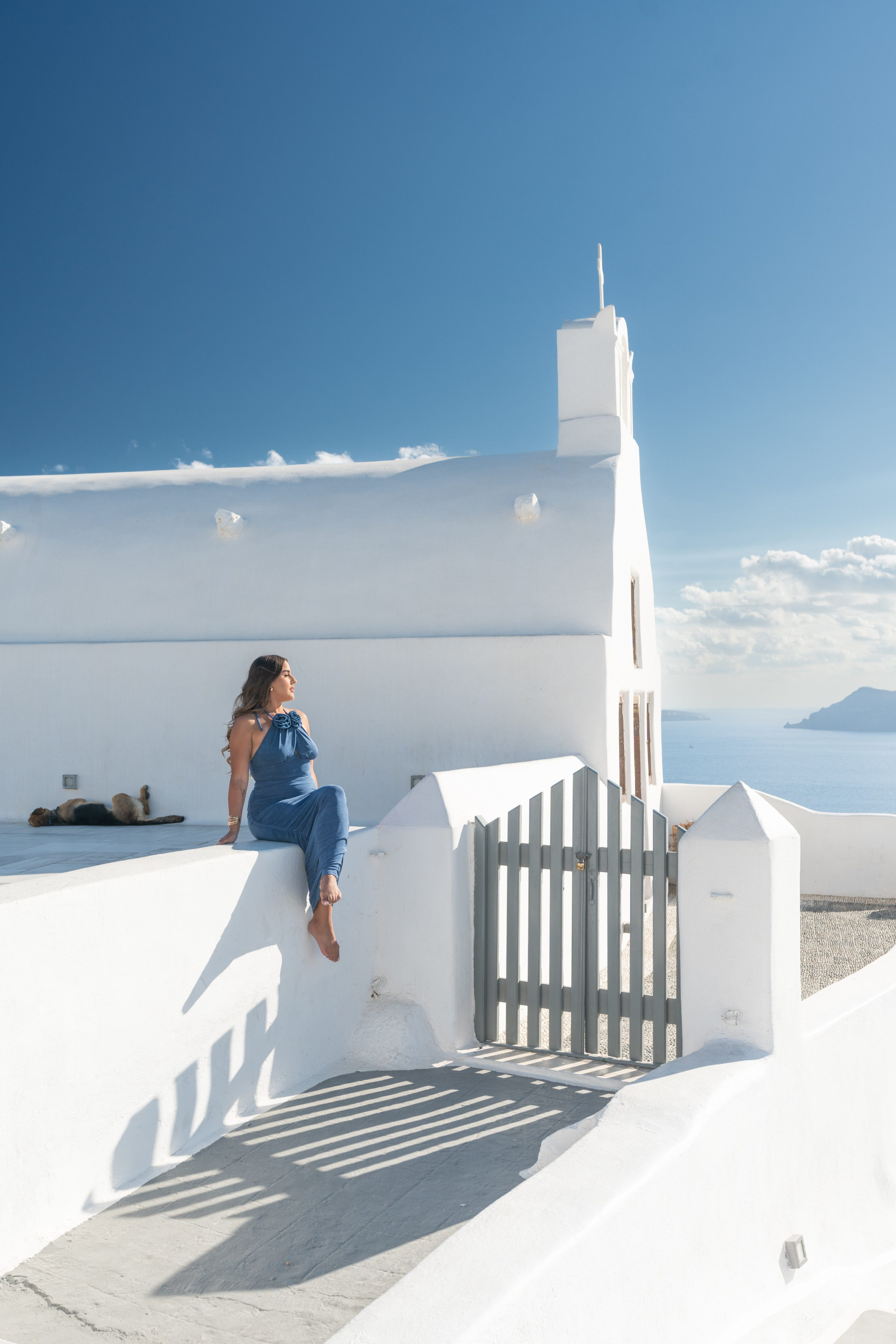 Solo Photoshoot in Santorini — Capture Your Unique Story in Paradise. Photographer in Santorini SokoLOVE Alex| Flying Dress Santorini
