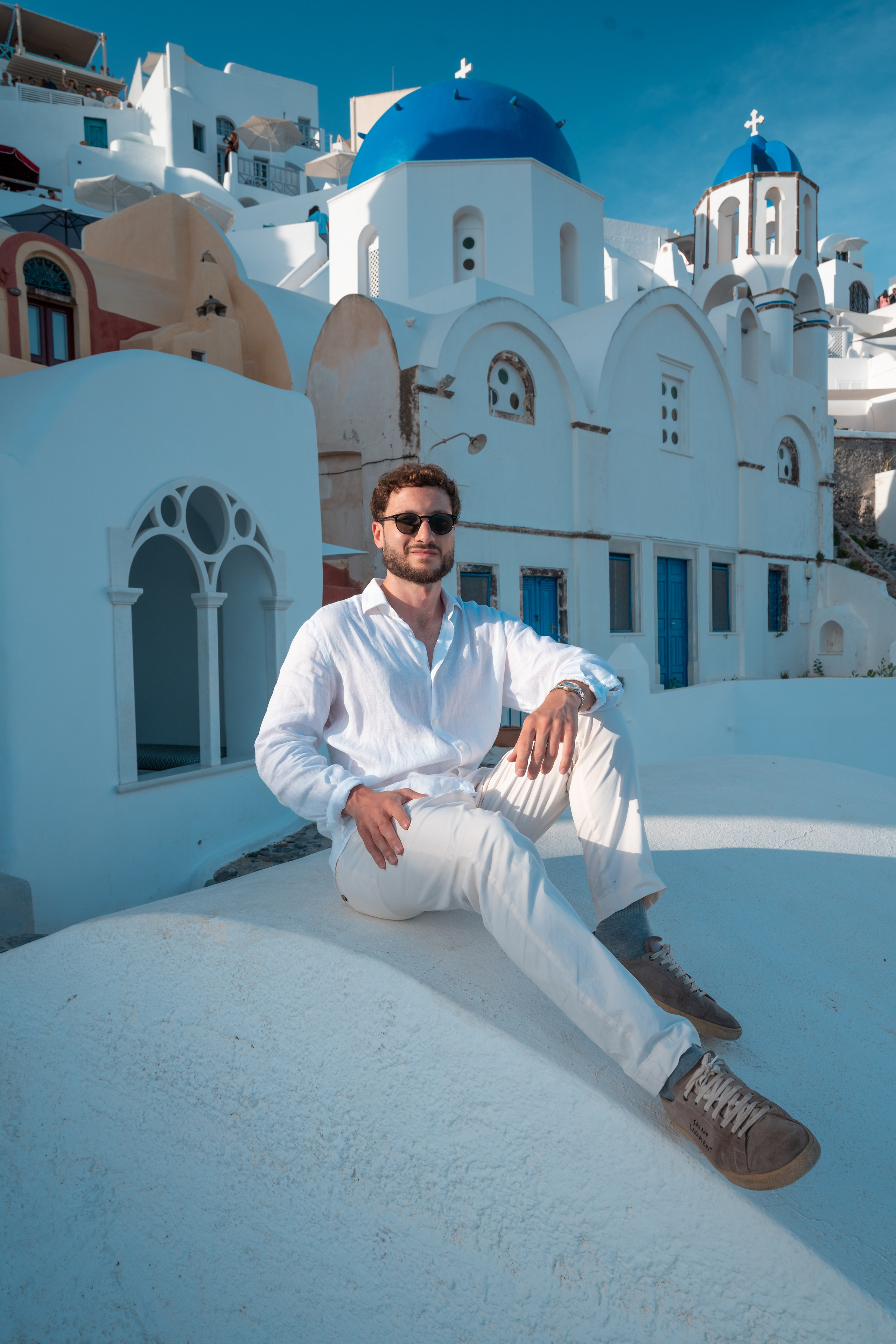 Capturing Elegance in Paradise: Santorini Portrait Photoshoot