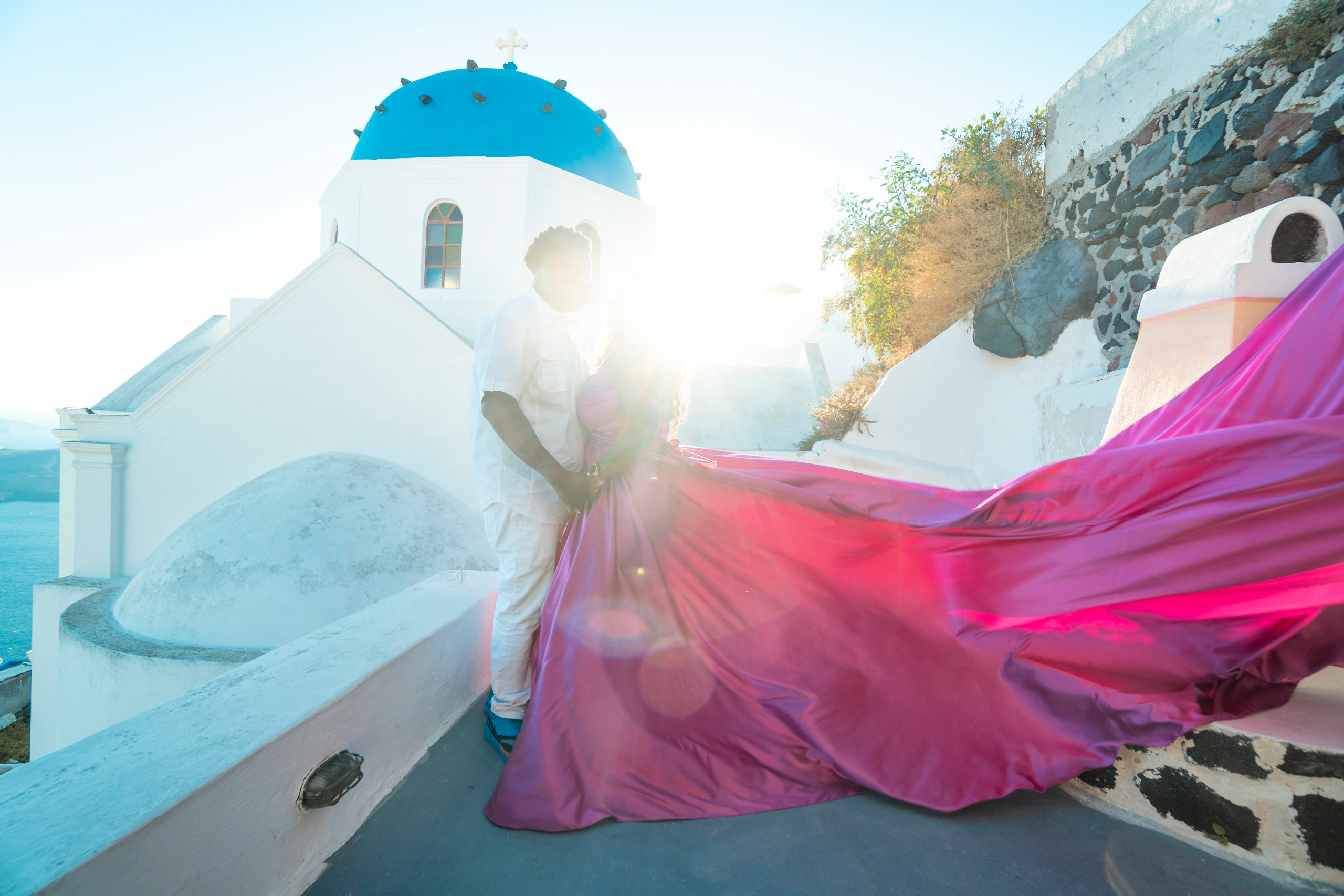 Santorini flying dress reviews photographer & Testimonials | SokoLOVE. Photographer in Santorini SokoLOVE Alex| Flying Dress Santorini