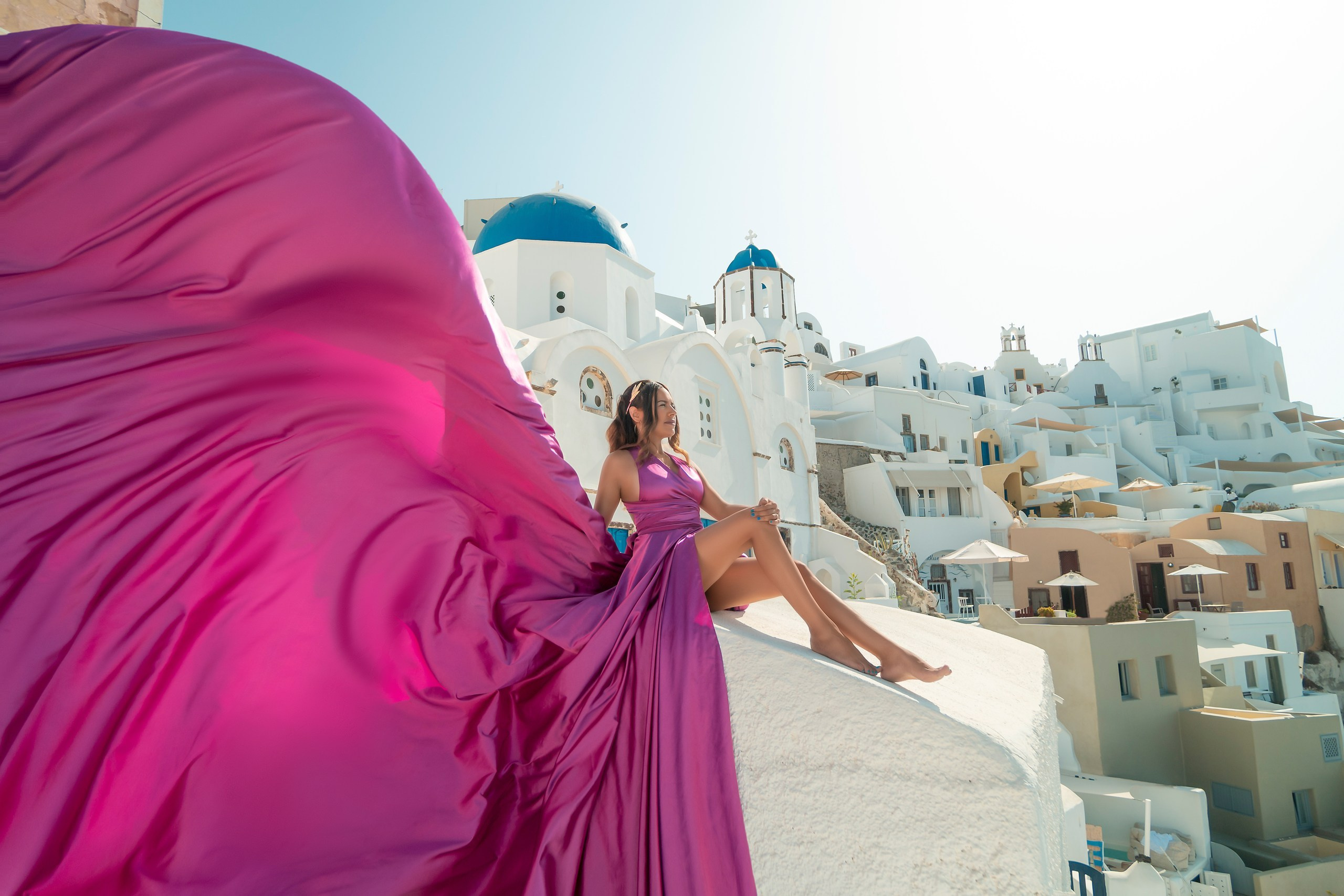 Flying dress photoshoot by Sokolove 2022. Photographer in Santorini SokoLOVE Alex| Flying Dress Santorini