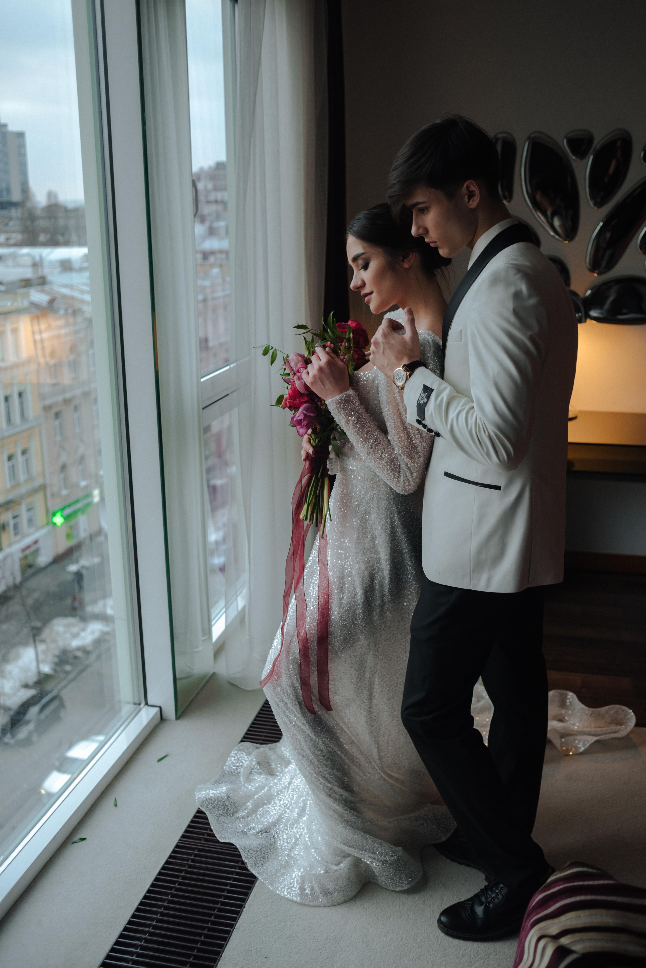 Зимове весілля, Київ. Весільний та сімейний фотограф в Києві та області Анна Дєдова