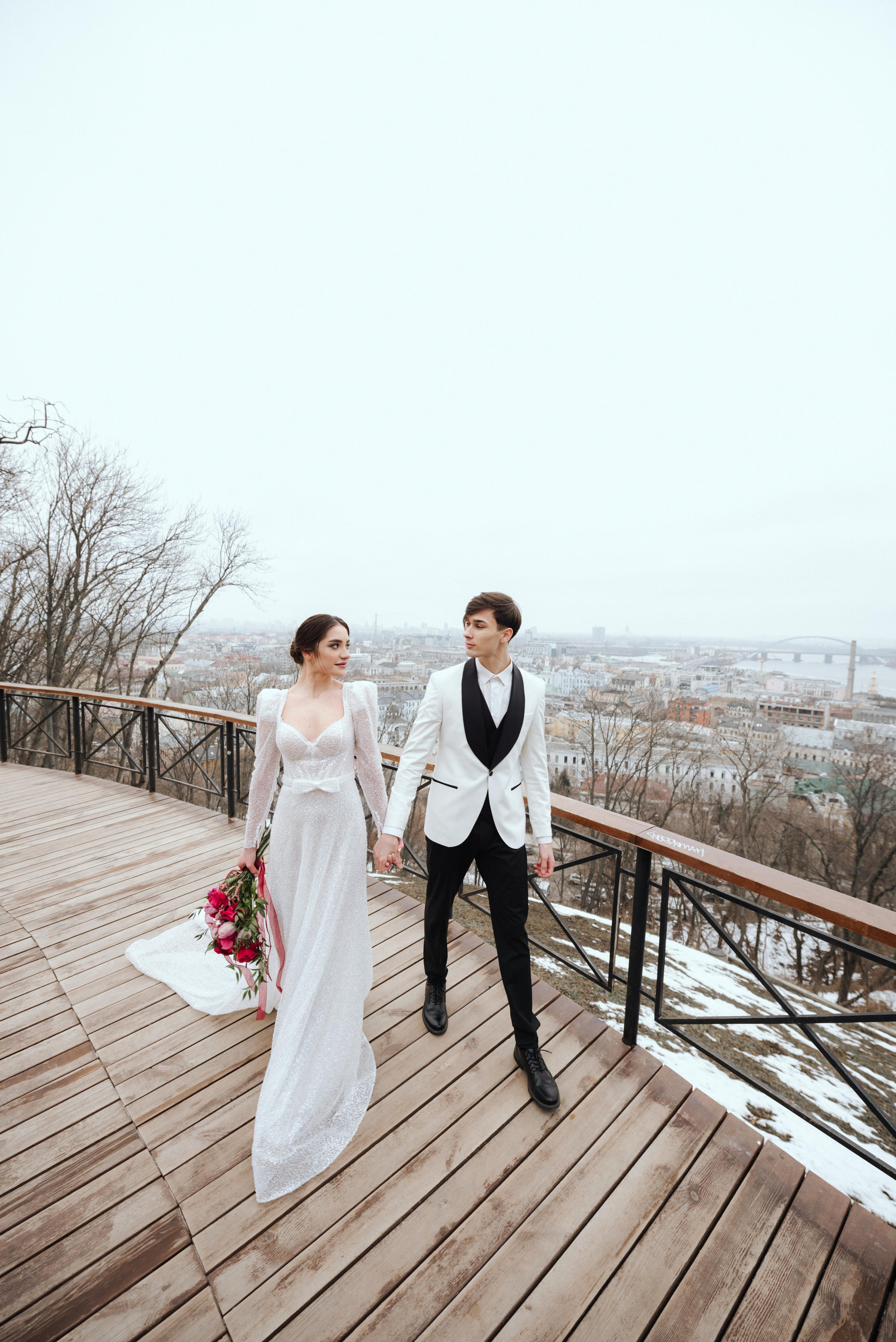 Зимове весілля, Київ. Весільний та сімейний фотограф в Києві та області Анна Дєдова