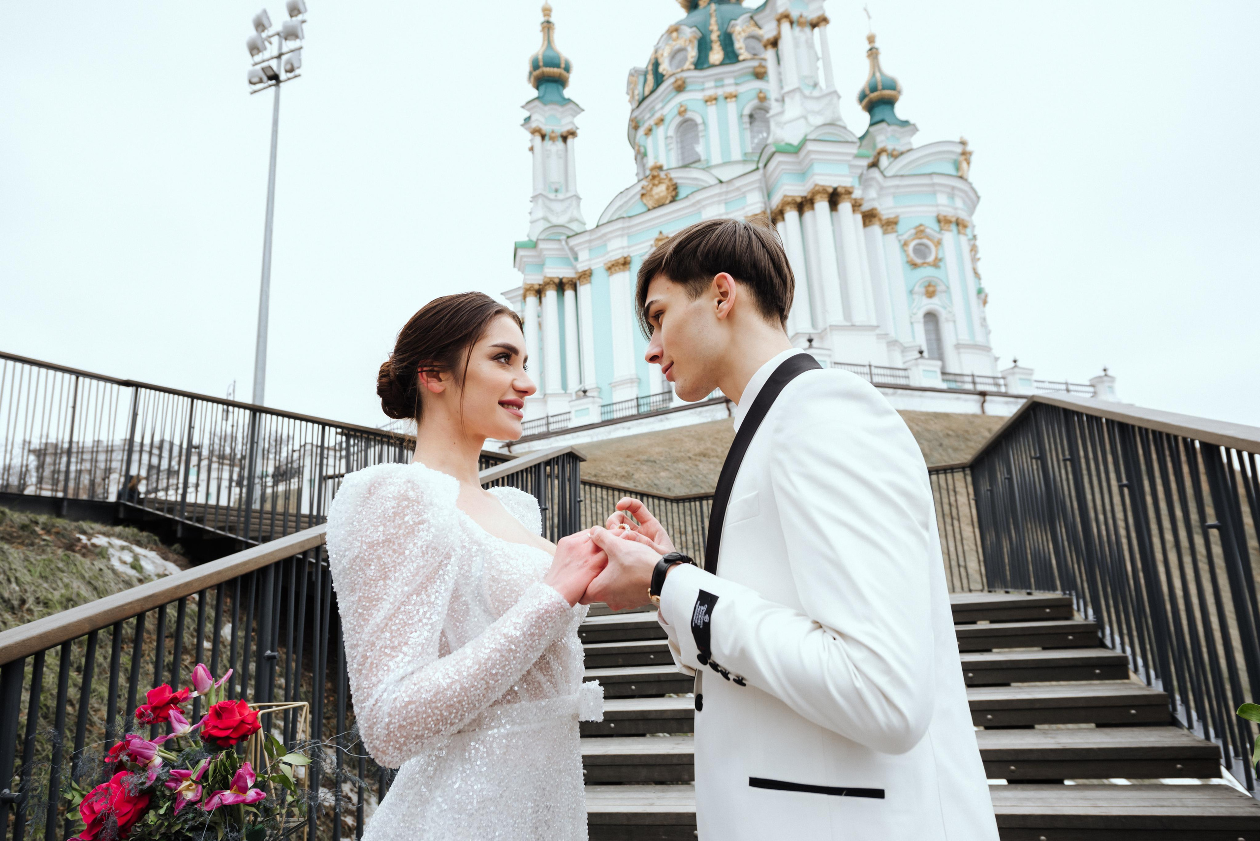 Зимове весілля, Київ. Весільний та сімейний фотограф в Києві та області Анна Дєдова