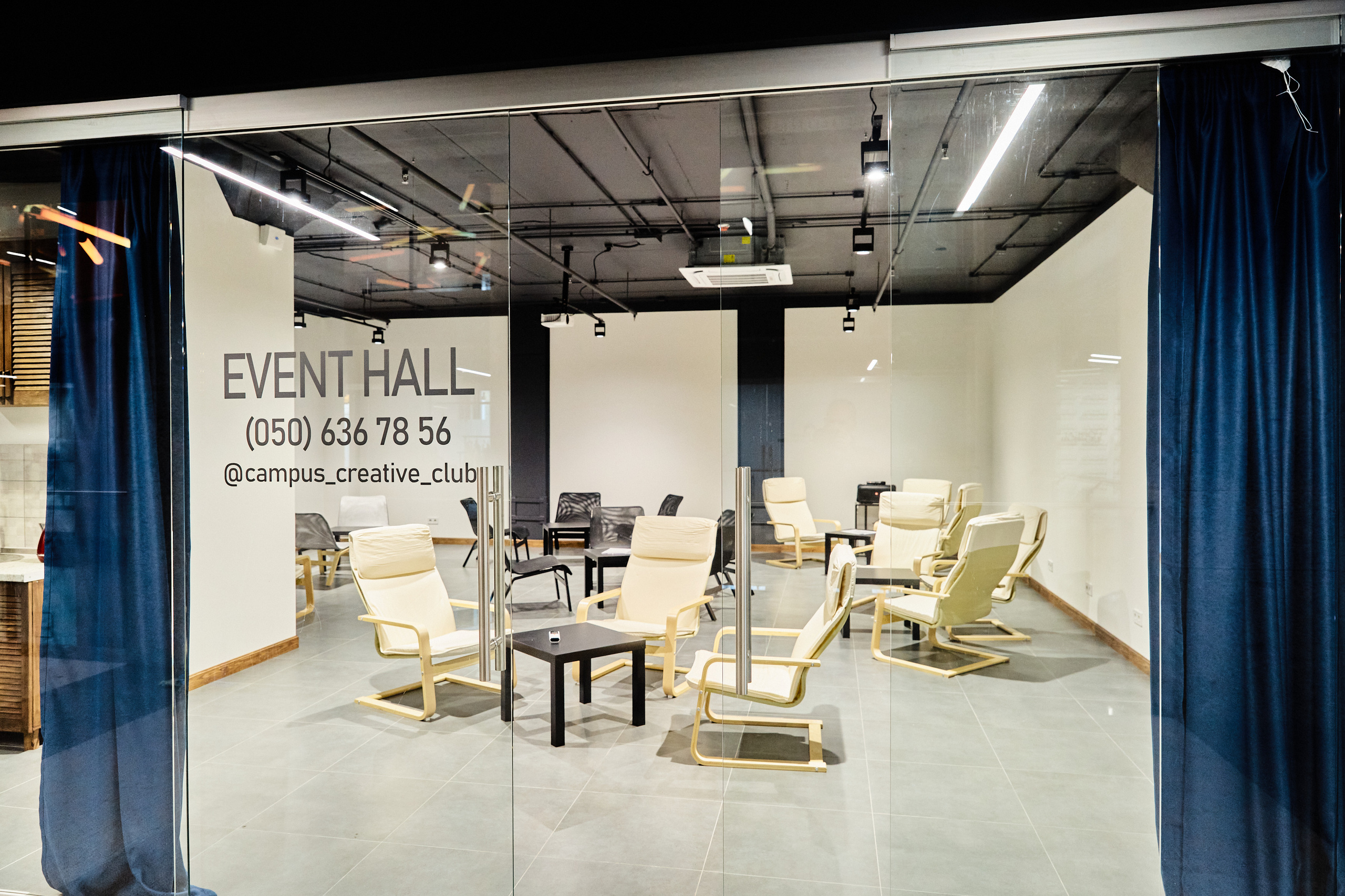 Інтер'єрні фото, креативного простору Сampus Сreative Hall. Дніпро