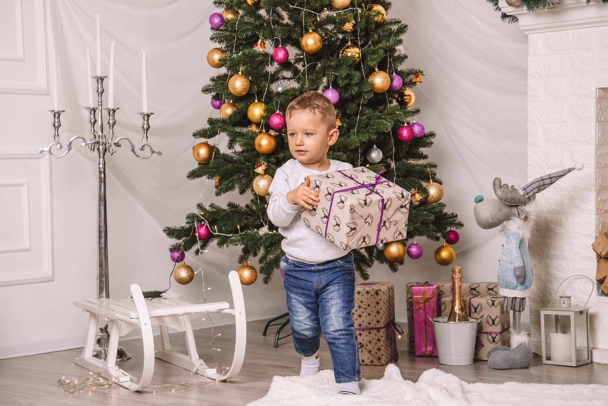 Сімейна новорічна фотосесія в студії. Anastasiia Zaluzhna Fotografin | Mannheim