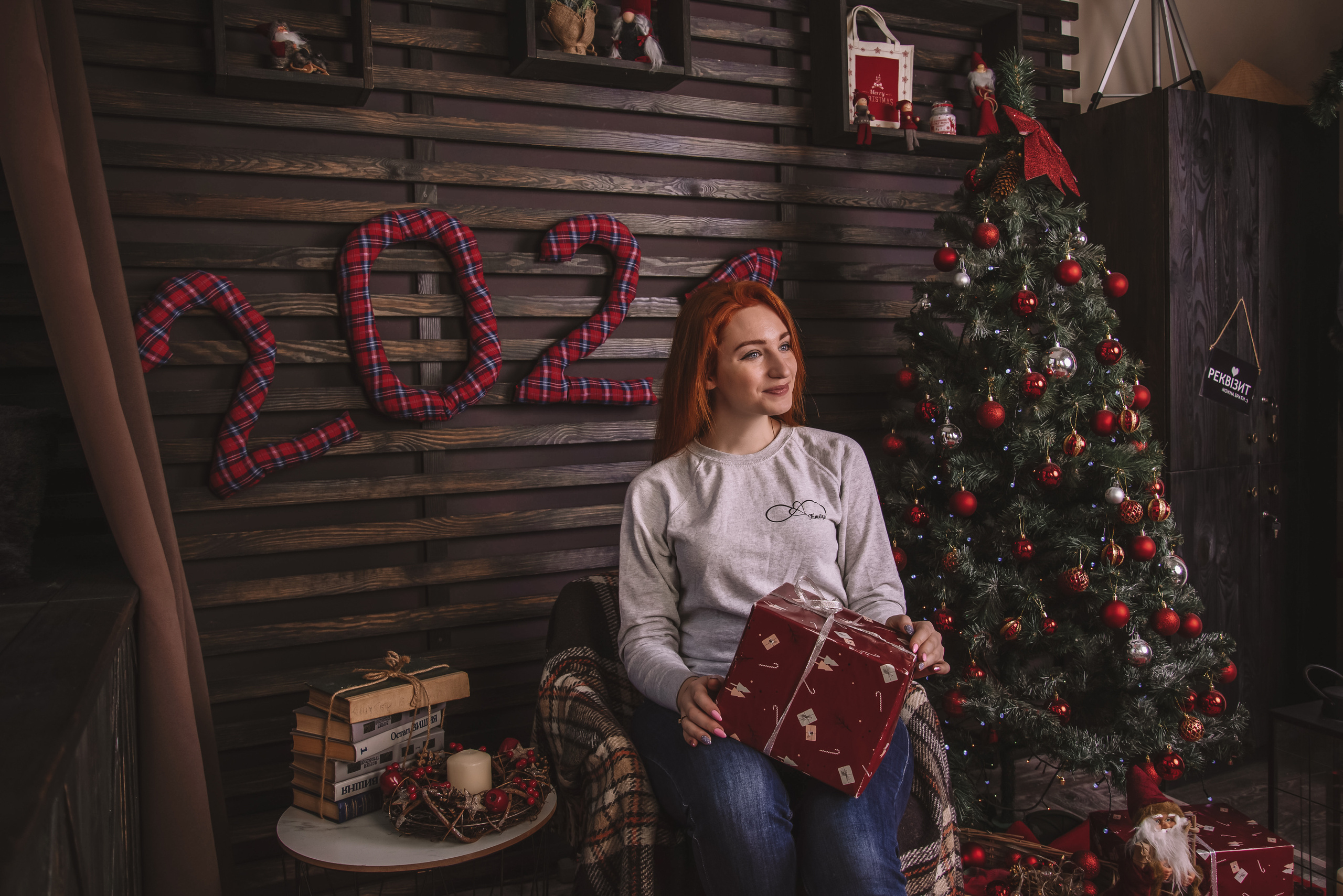 Сімейна новорічна фотосесія в студії. Anastasiia Zaluzhna Fotografin | Mannheim