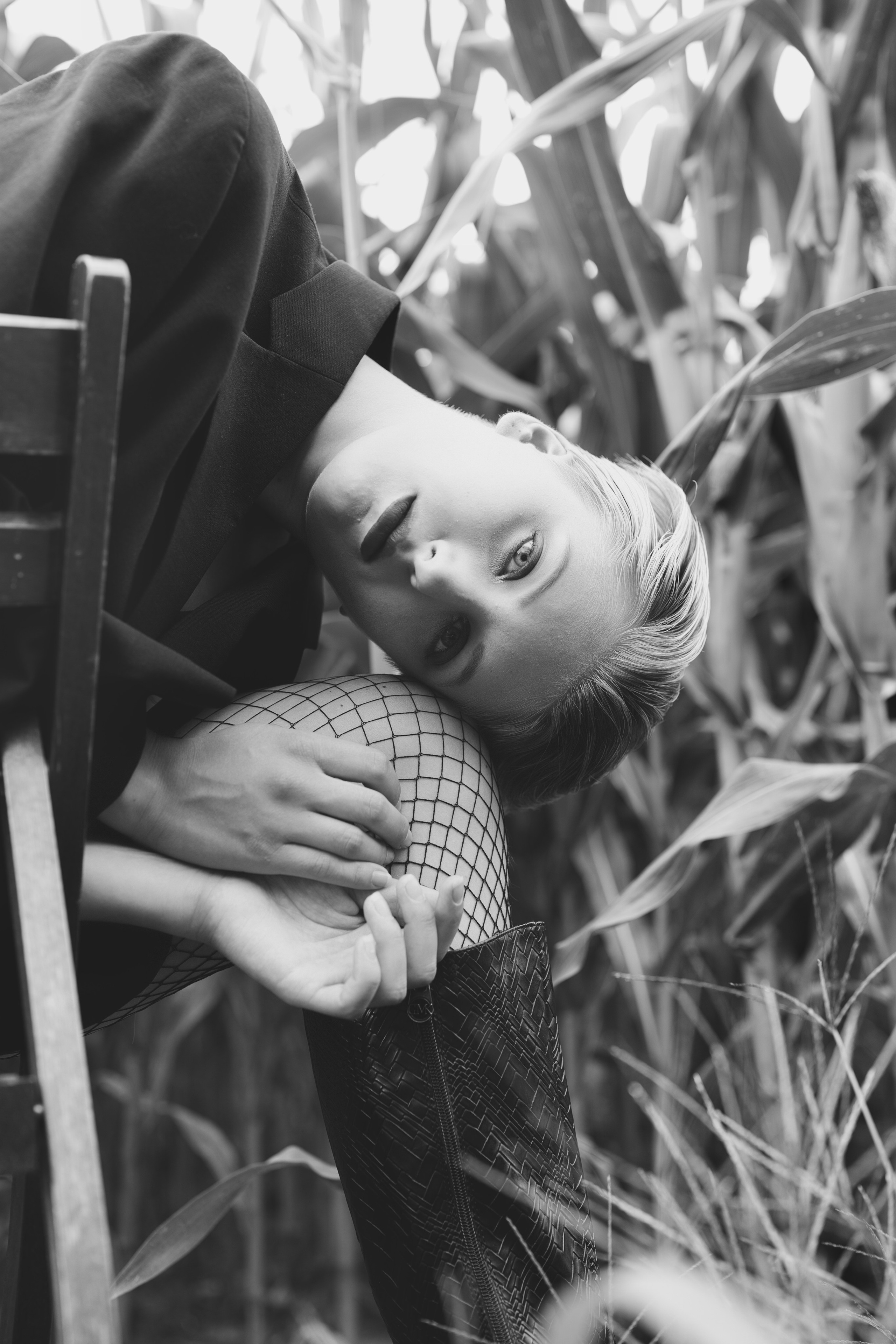 Фотосесія зі стільцем в полі. Фотограф Анастасія Залужна | Манхайм