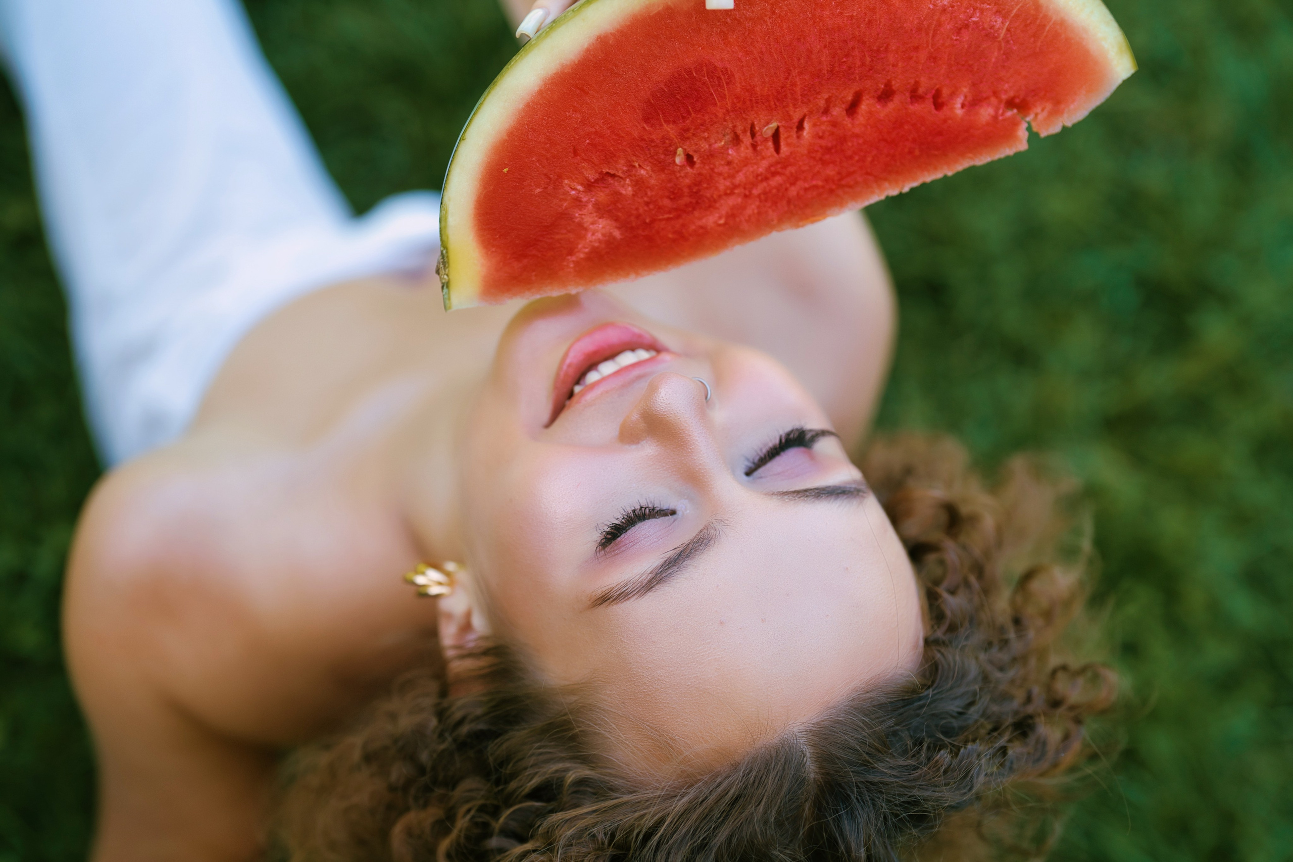 Літня фотосесія з кавуном. Фотограф Анастасія Залужна | Манхайм