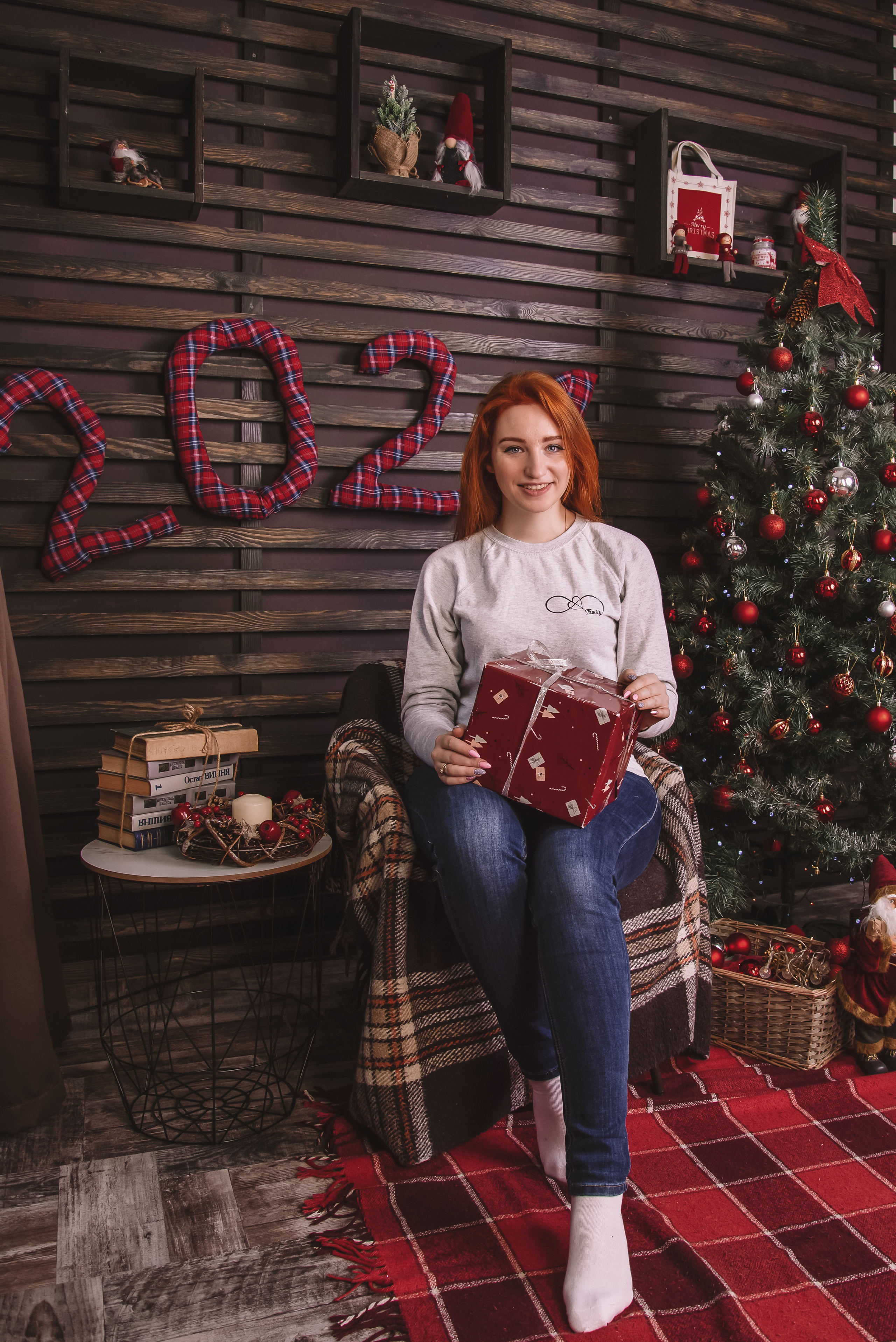 Сімейна новорічна фотосесія в студії. Anastasiia Zaluzhna Fotografin | Mannheim