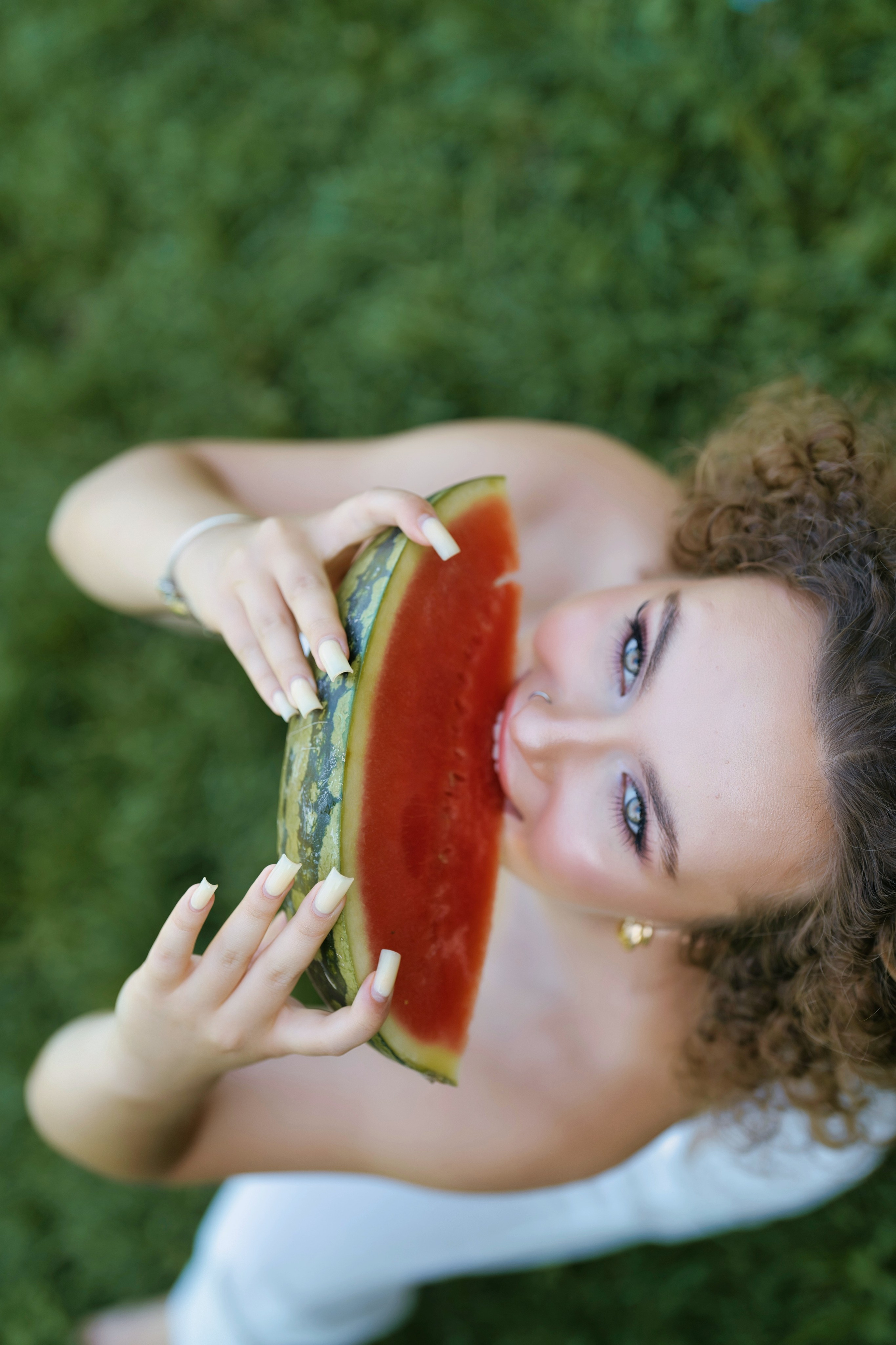Літня фотосесія з кавуном. Фотограф Анастасія Залужна | Манхайм