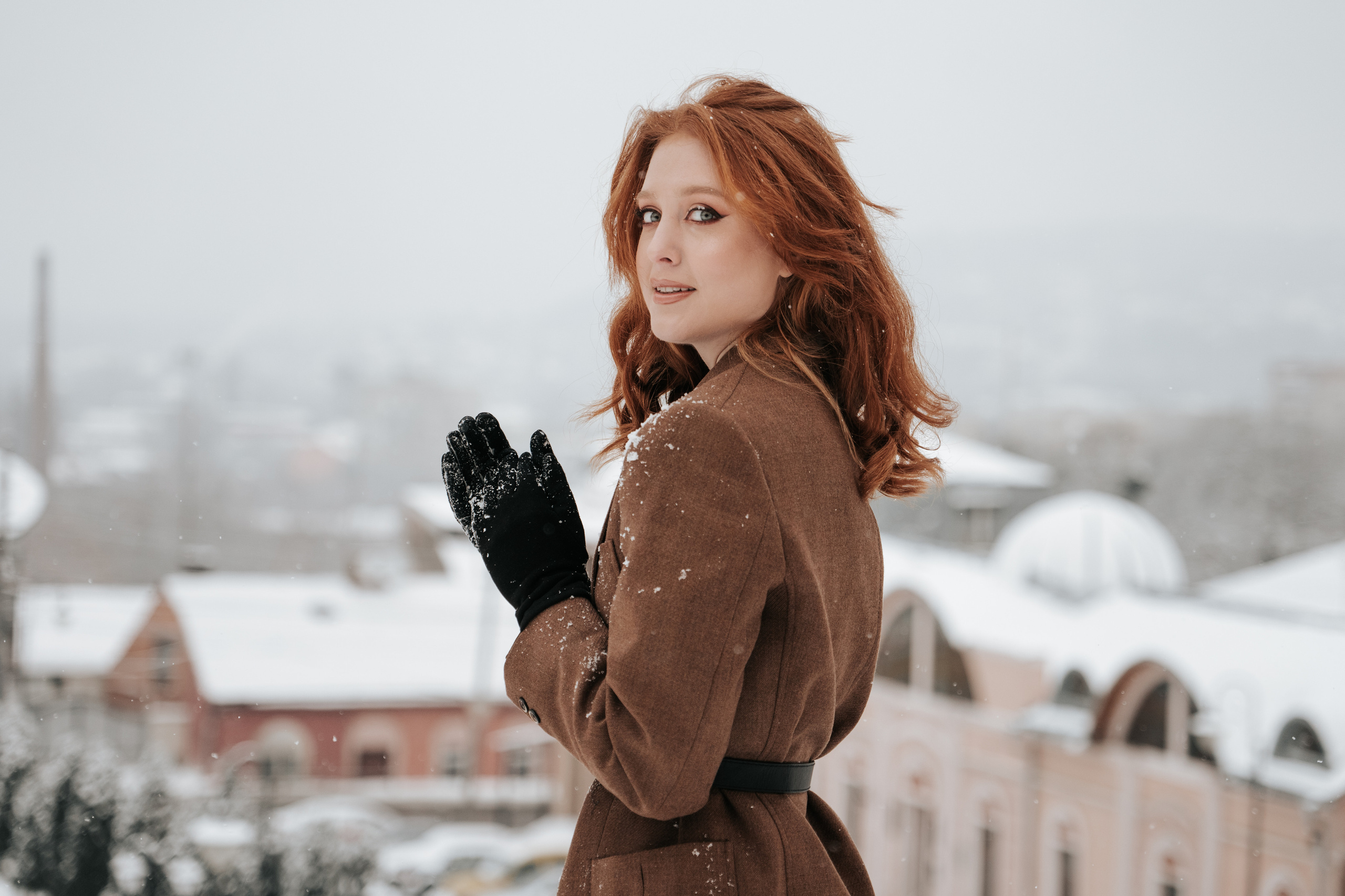 Зимова фотосесія з Анастасією. Весільний та репортажний фотограф в Чернівцях, Олексій Зацерковний