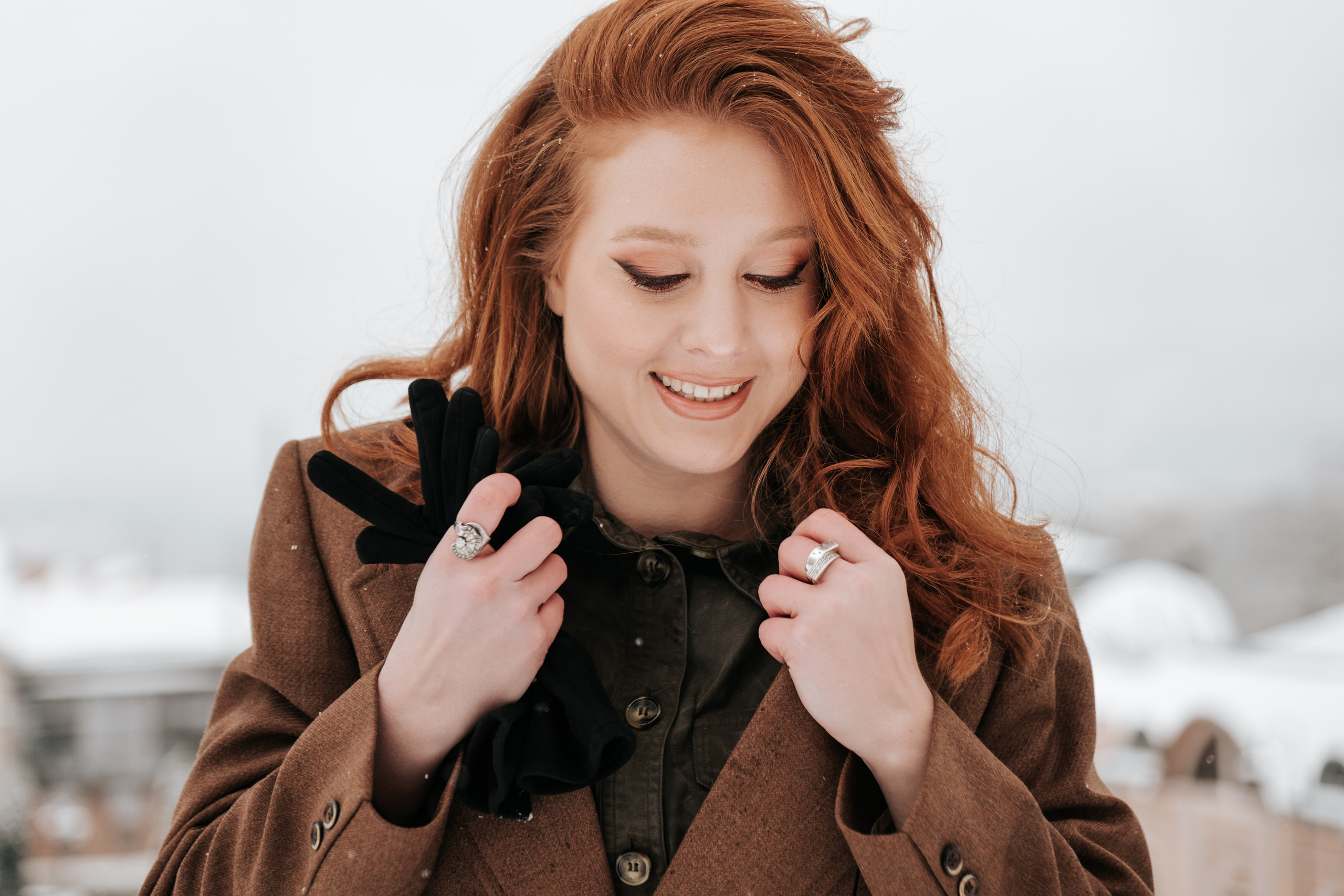 Зимова фотосесія з Анастасією. Весільний та репортажний фотограф в Чернівцях, Олексій Зацерковний