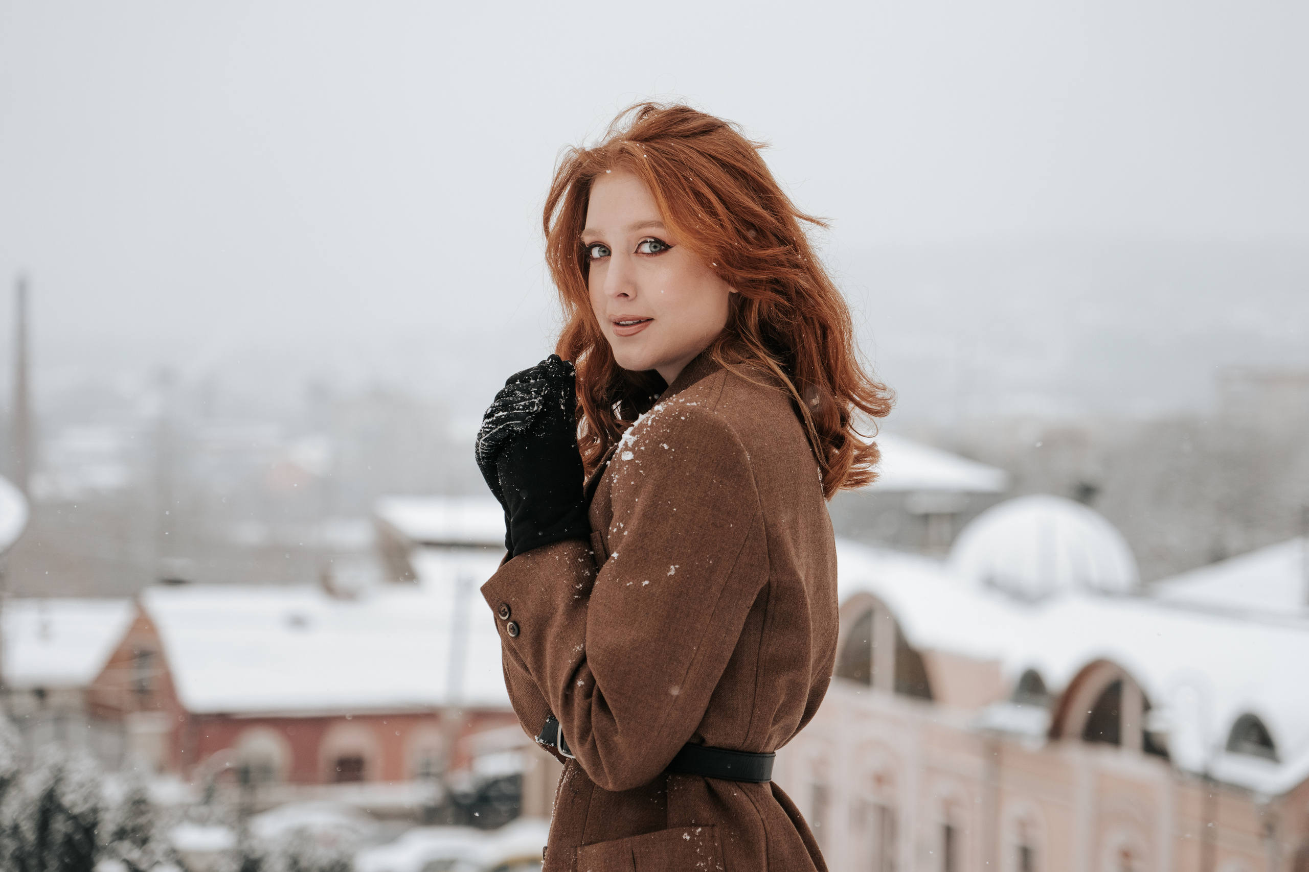 Зимова фотосесія з Анастасією. Весільний та репортажний фотограф в Чернівцях, Олексій Зацерковний