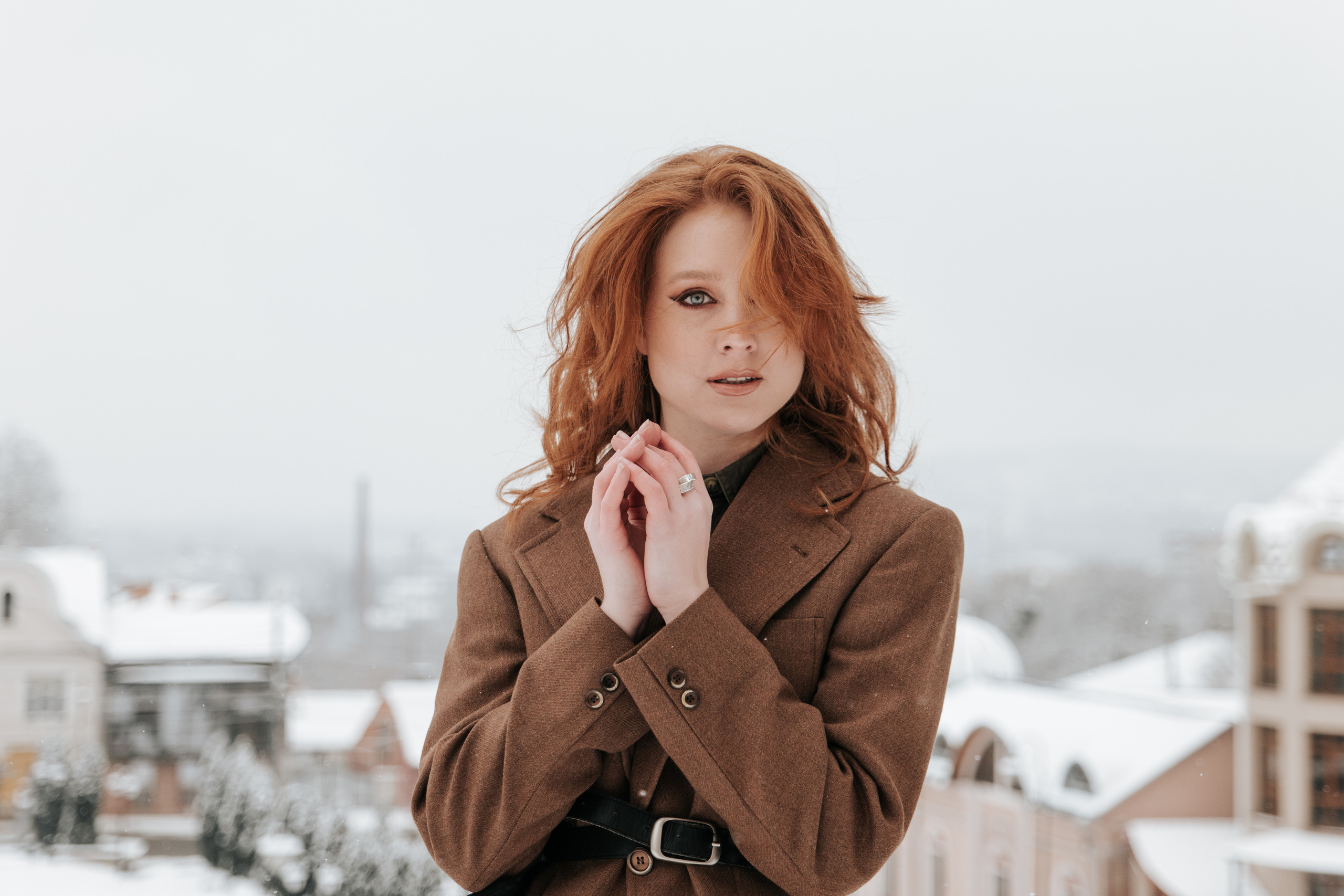 Зимова фотосесія з Анастасією. Весільний та репортажний фотограф в Чернівцях, Олексій Зацерковний