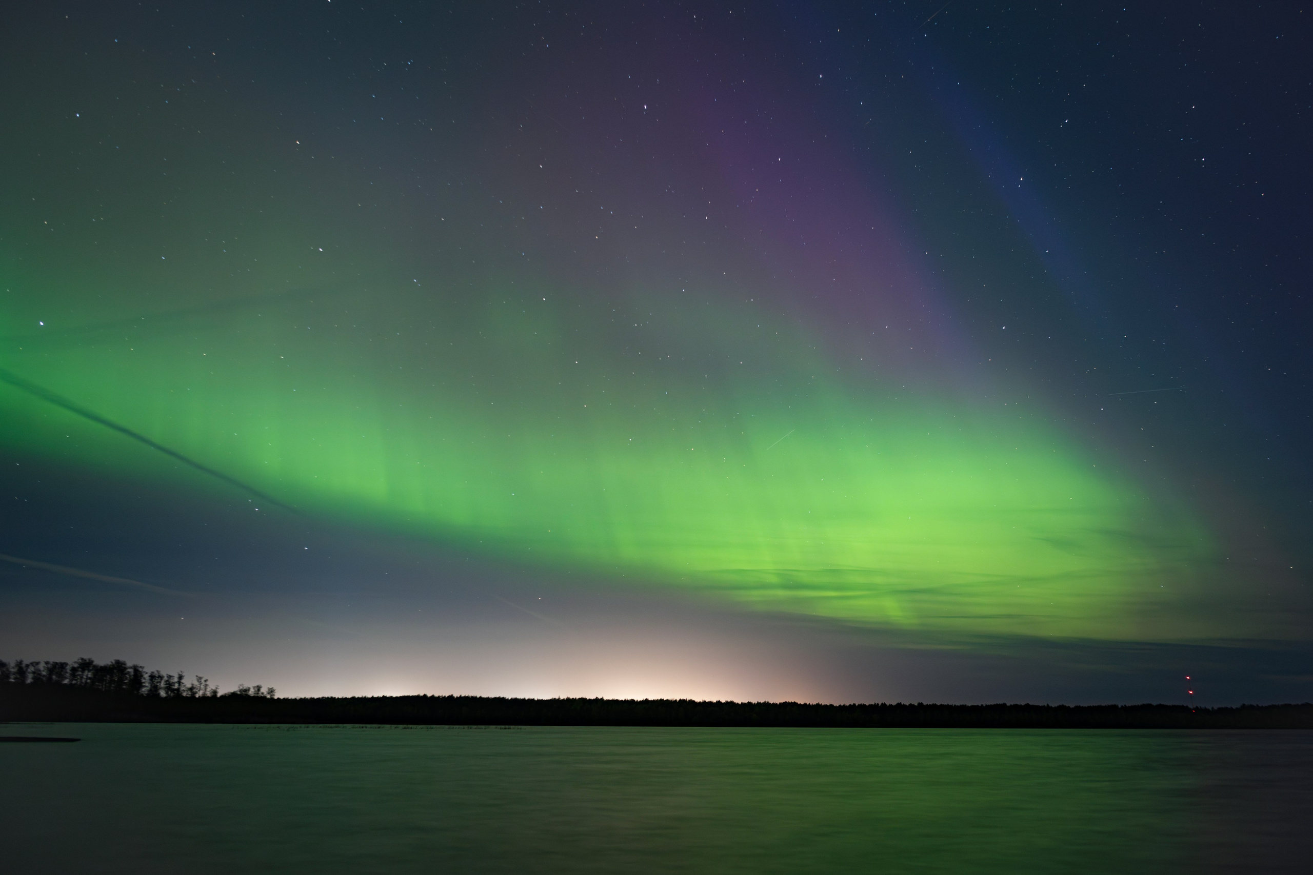 Aurora Borealis in Latvia 11.05.2024. Ziemeļblāzma Latvijā 11.05.2024. Ziemeļblāzma pie Bušnieku ezera 11.05.2024. Northern lights at Bušnieku lake. Northern Kurzeme. Visit Ventspils.