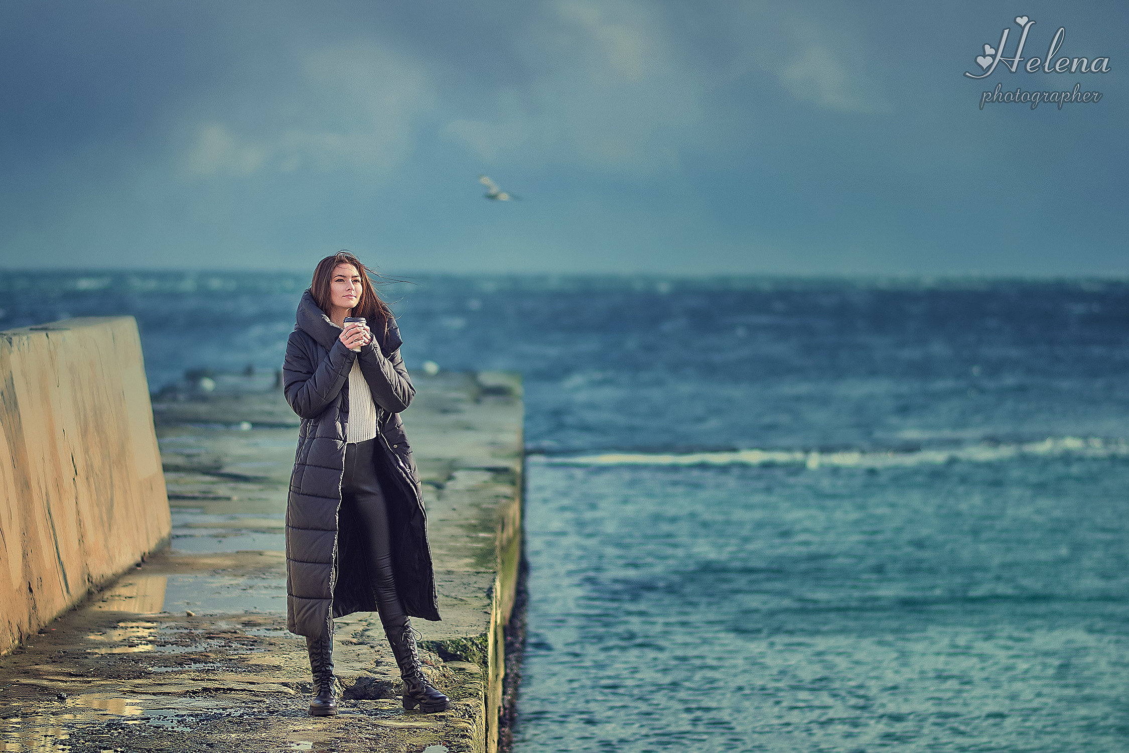 Зимняя фотосессия у моря. Фотограф в Одессе, Киеве, Донецке Helena