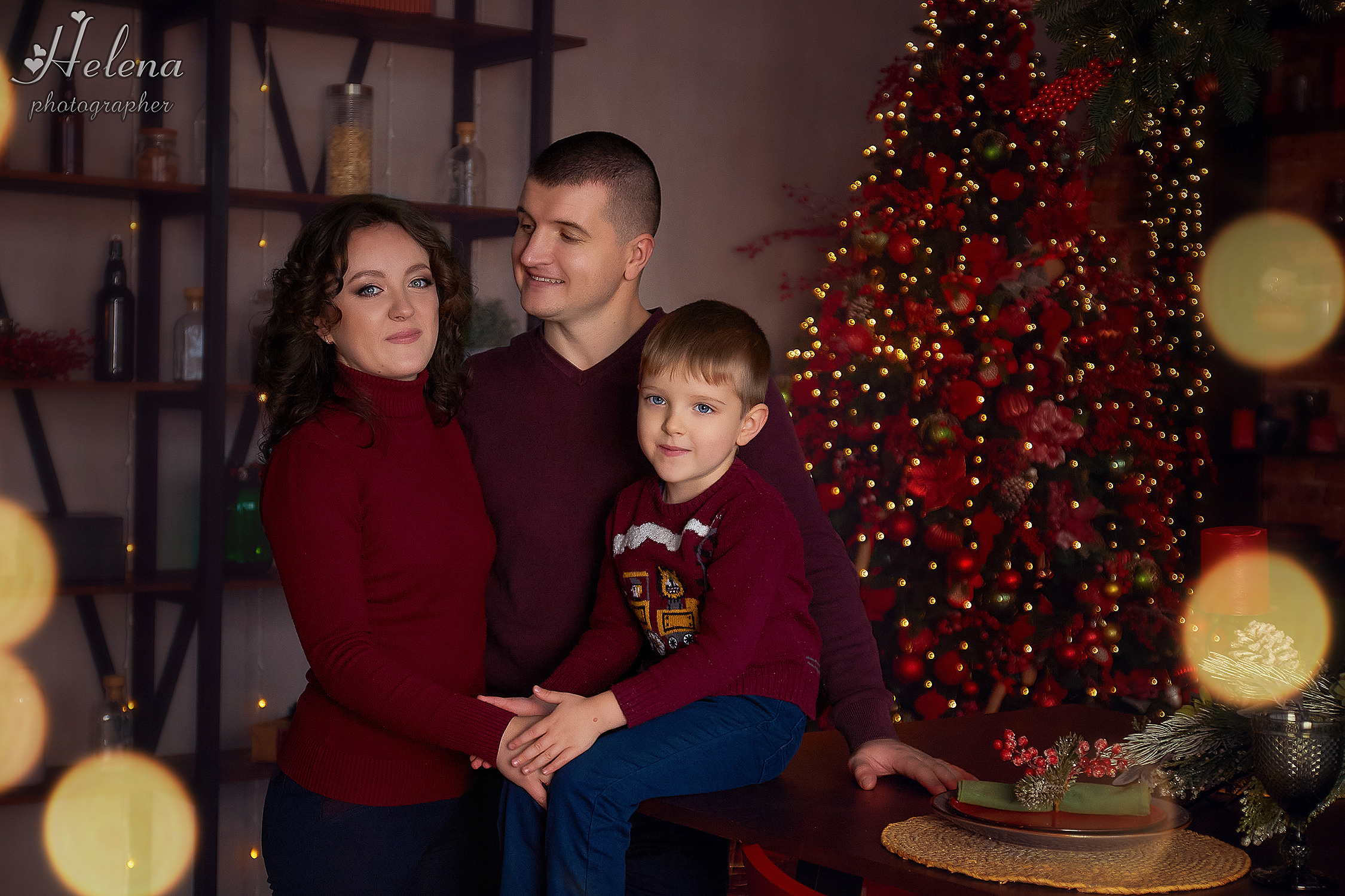 Семейная новогодняя съёмка. Фотограф в Одессе, Киеве, Донецке Helena