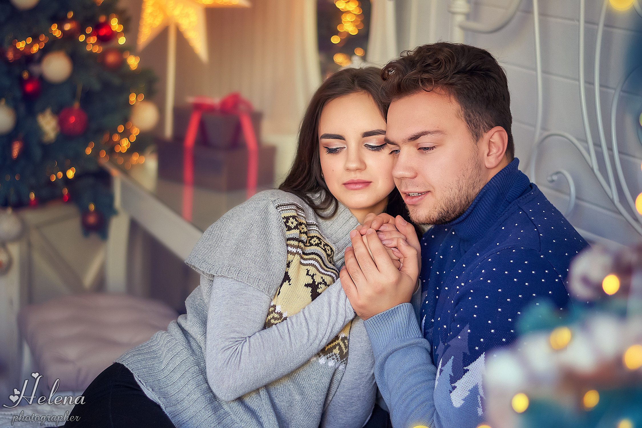 Новогодняя фотосессия Love story. Фотограф в Одессе, Киеве, Донецке Helena