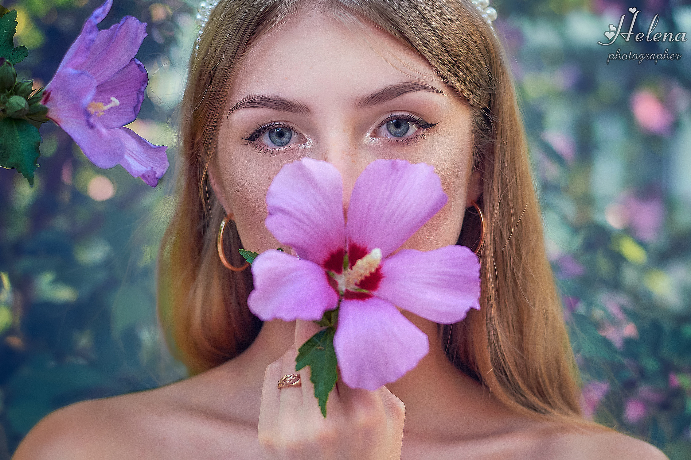 Воздушная фотосессия в райском саду с Юлией. Фотограф в Одессе, Киеве, Донецке Helena