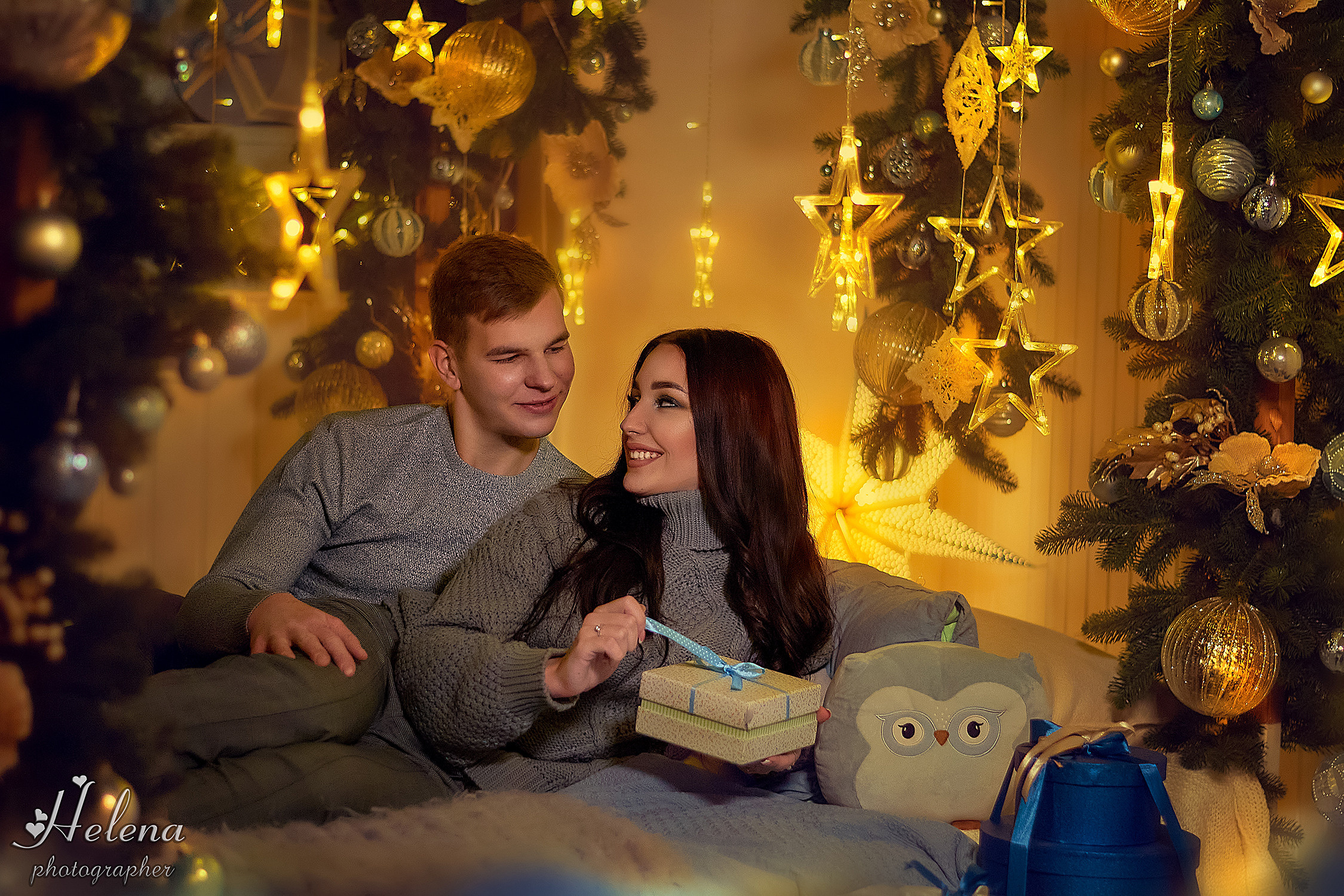 Новогодняя фотосъёмка Love story. Фотограф в Одессе, Киеве, Донецке Helena