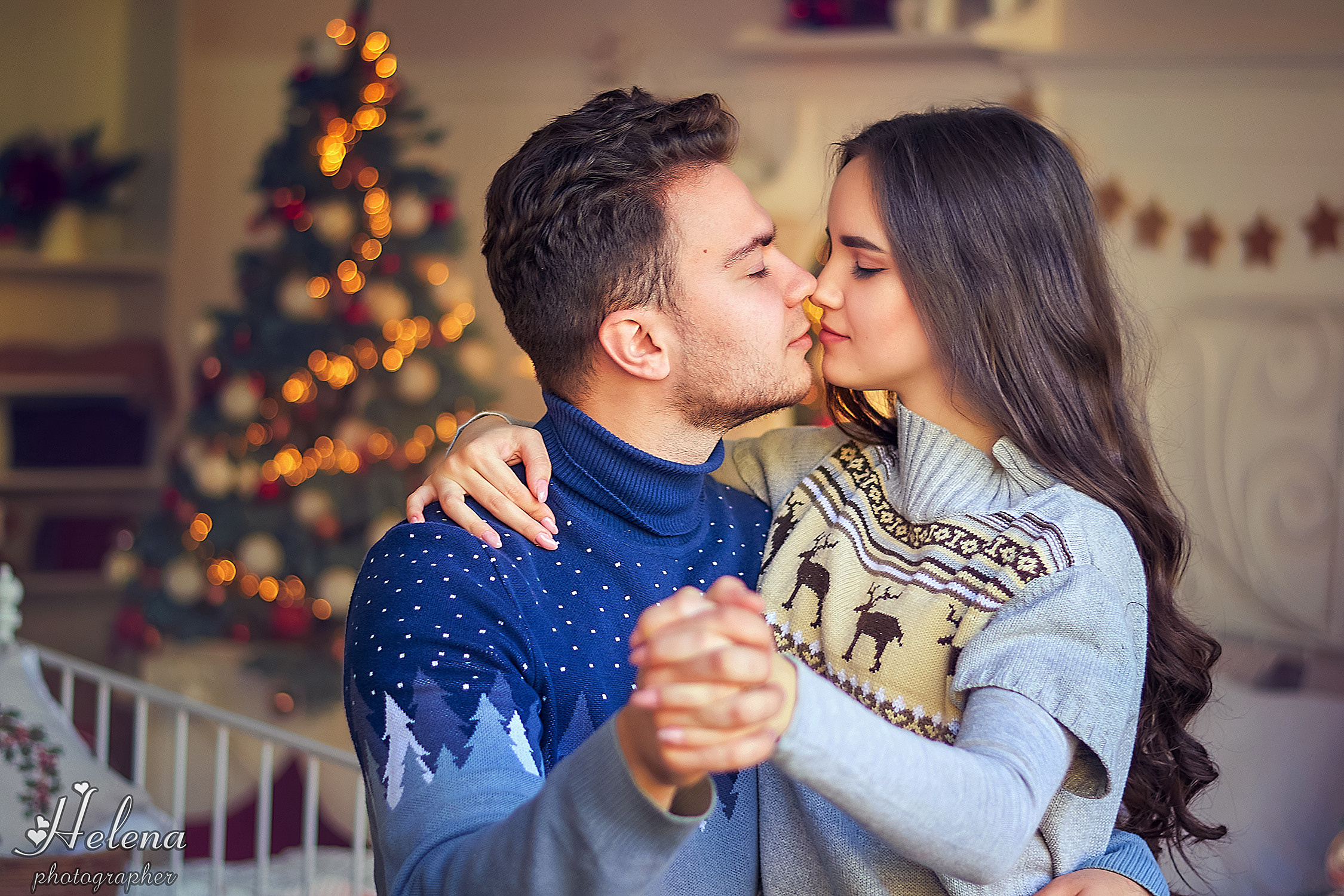 Новогодняя фотосессия Love story. Фотограф в Одессе, Киеве, Донецке Helena