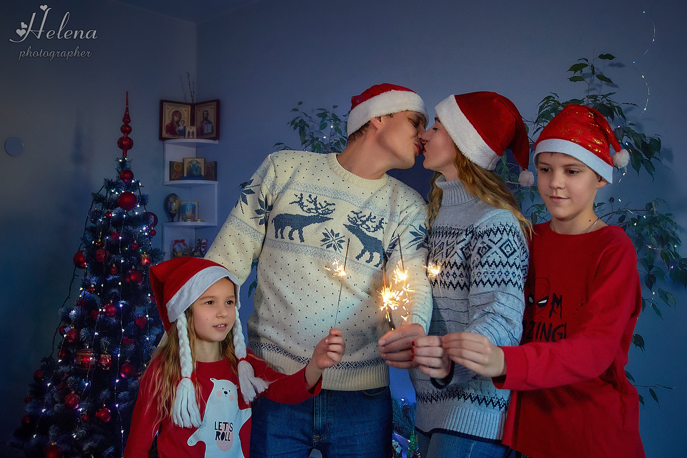 Домашняя новогодняя фотосессия. Фотограф в Одессе, Киеве, Донецке Helena