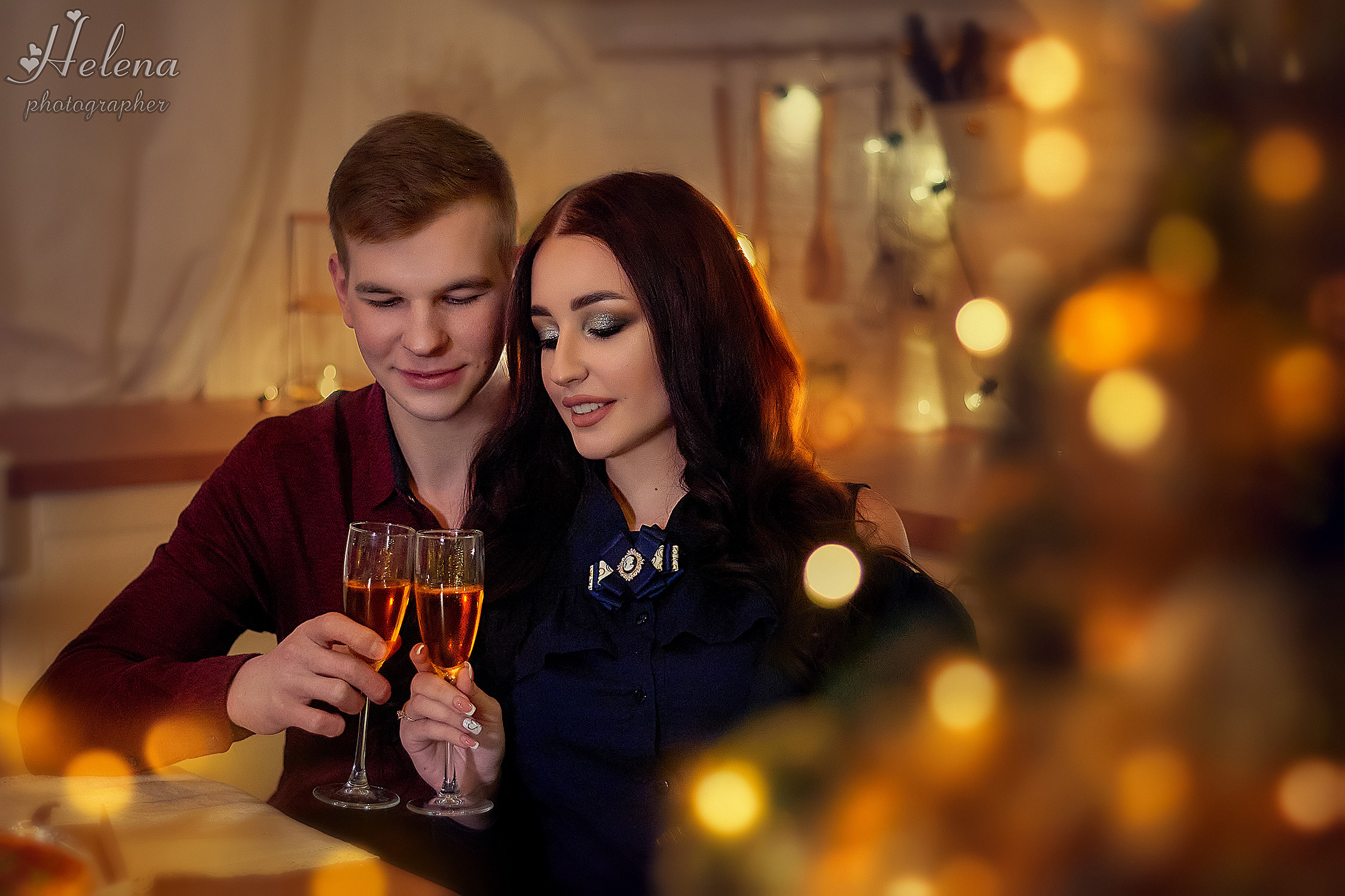 Новогодняя фотосъёмка Love story. Фотограф в Одессе, Киеве, Донецке Helena