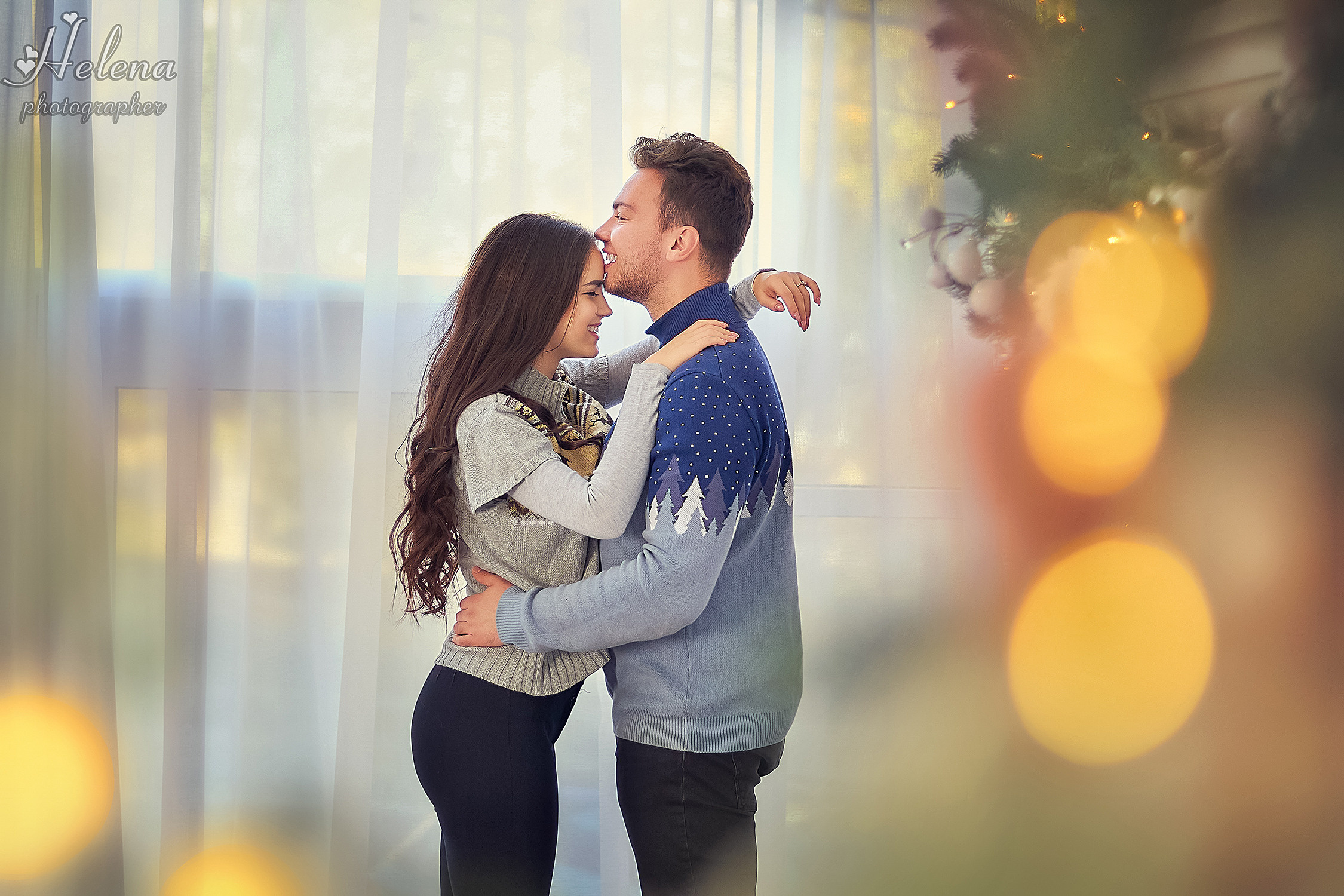 Новогодняя фотосессия Love story. Фотограф в Одессе, Киеве, Донецке Helena