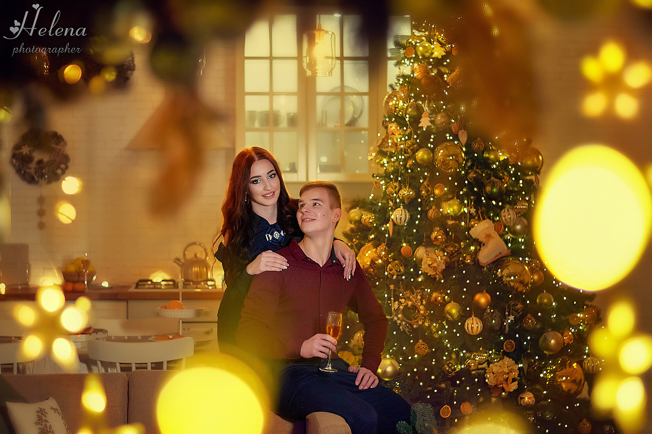 Новогодняя фотосъёмка Love story. Фотограф в Одессе, Киеве, Донецке Helena