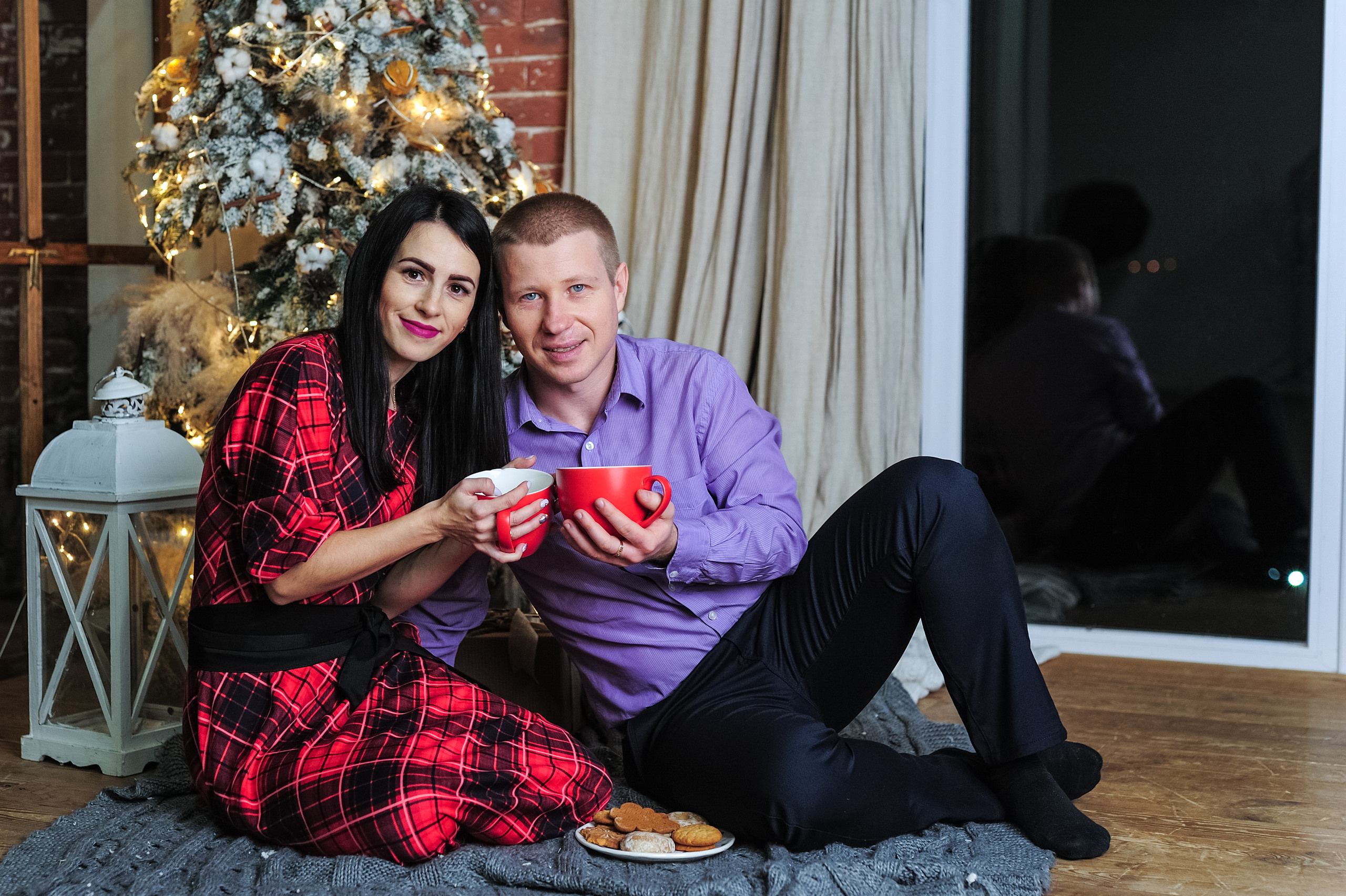 Новорічна фотосесія Ігоря та Олександри в студії