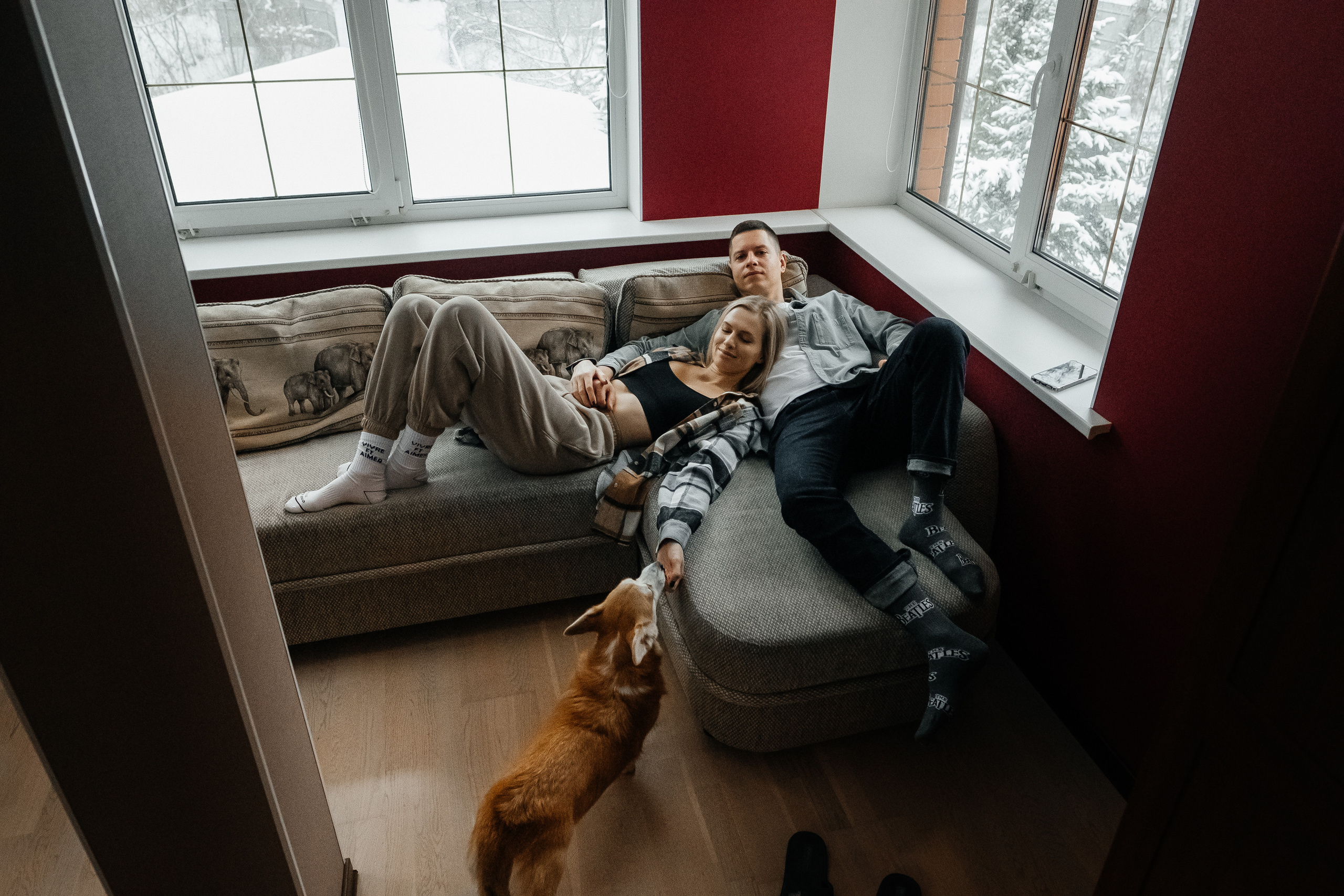 Затишна домашня фотосесія з улюбленцем. Сімейний і портретний фотограф у Києві Проценко Алла