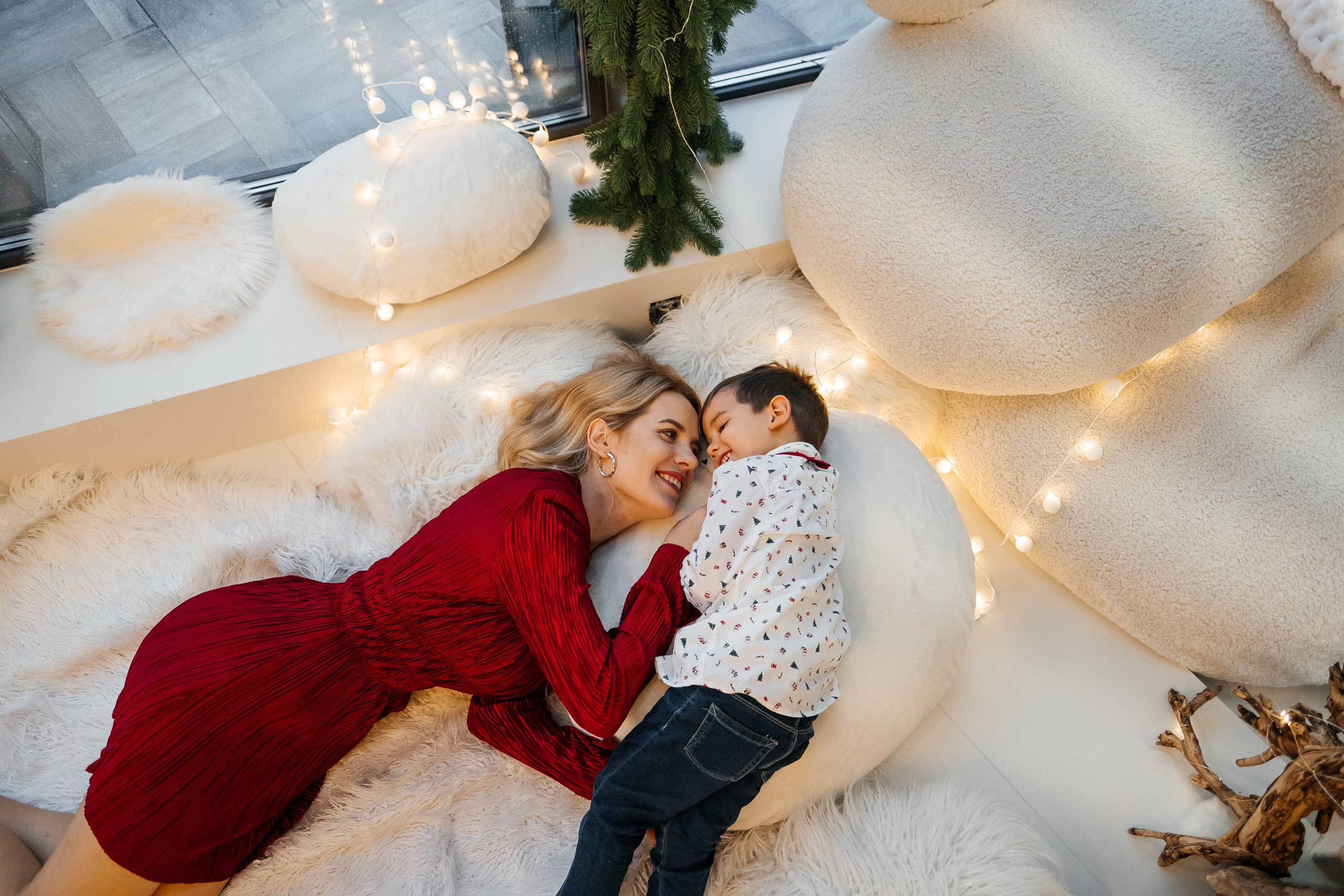 Новогодняя фотосессия Даши с мальчишками. Сімейний і портретний фотограф у Києві Проценко Алла