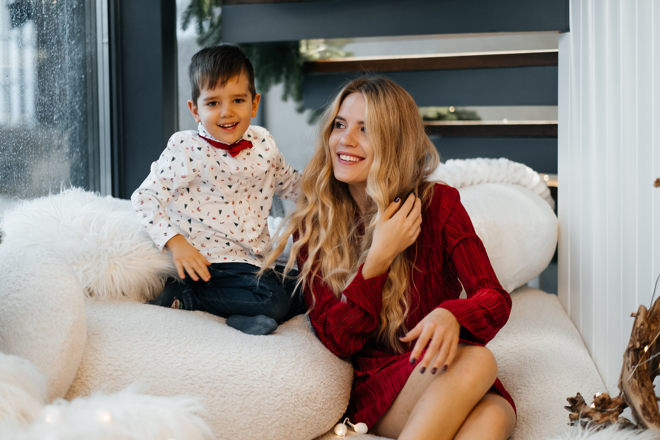 Новогодняя фотосессия Даши с мальчишками. Сімейний і портретний фотограф у Києві Проценко Алла