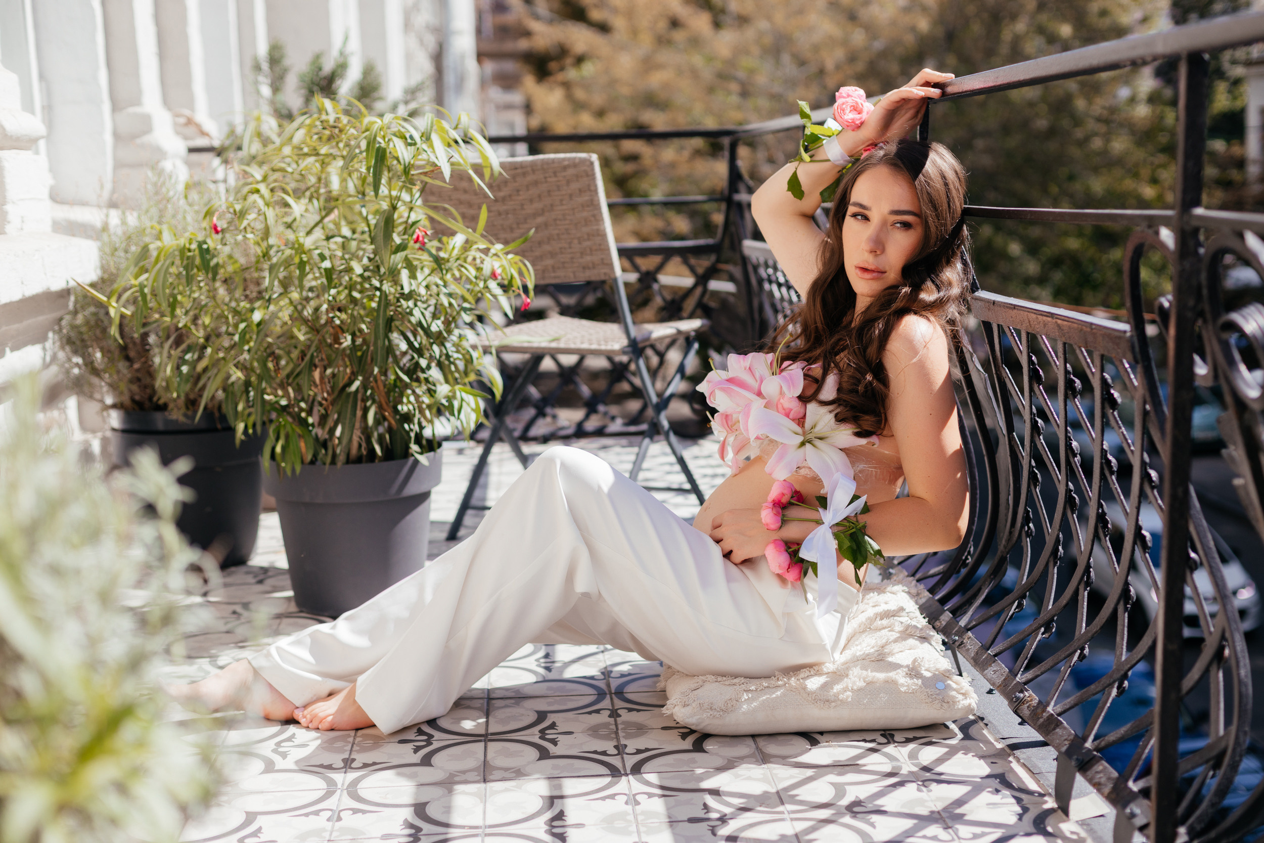 Floral maternity shoot for Kris. Фотограф Анастасия Шемет