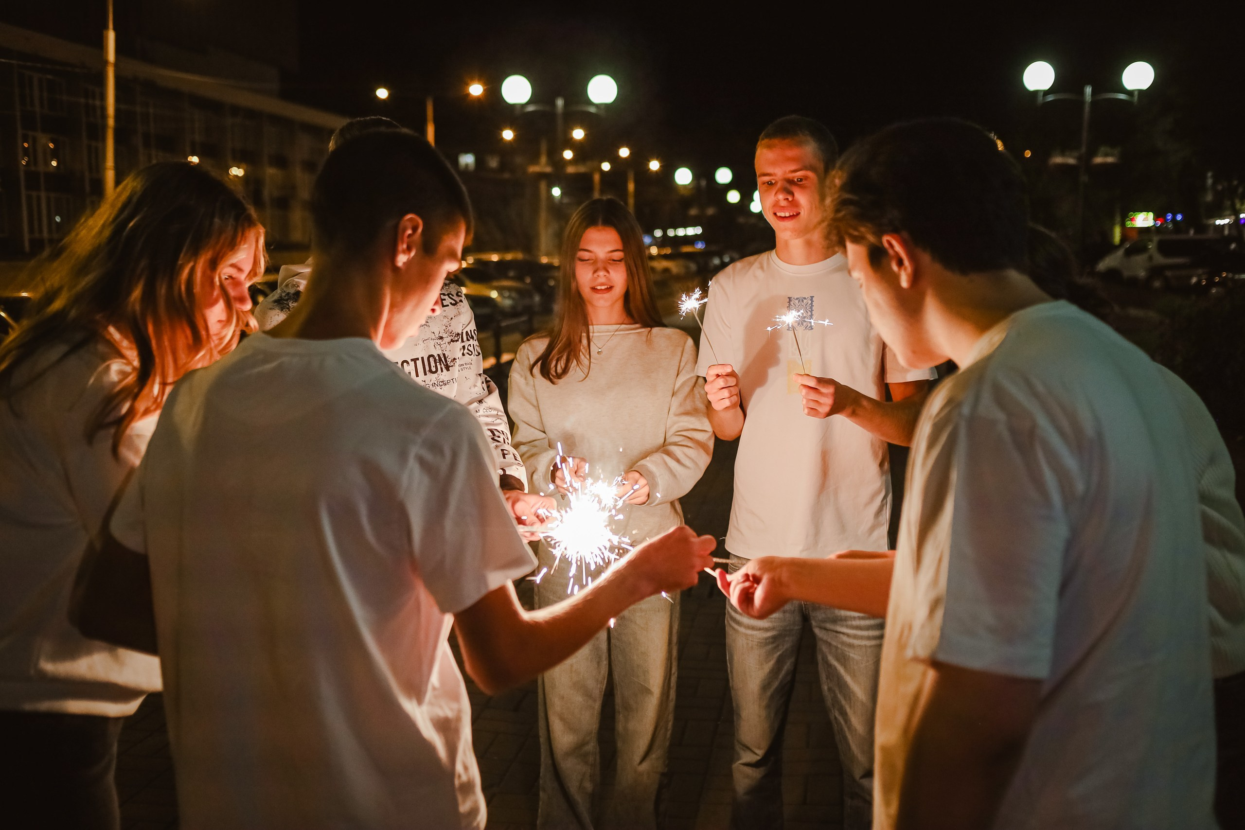 Нічна зйомка школярів. Фотограф Катерина Ковальчук