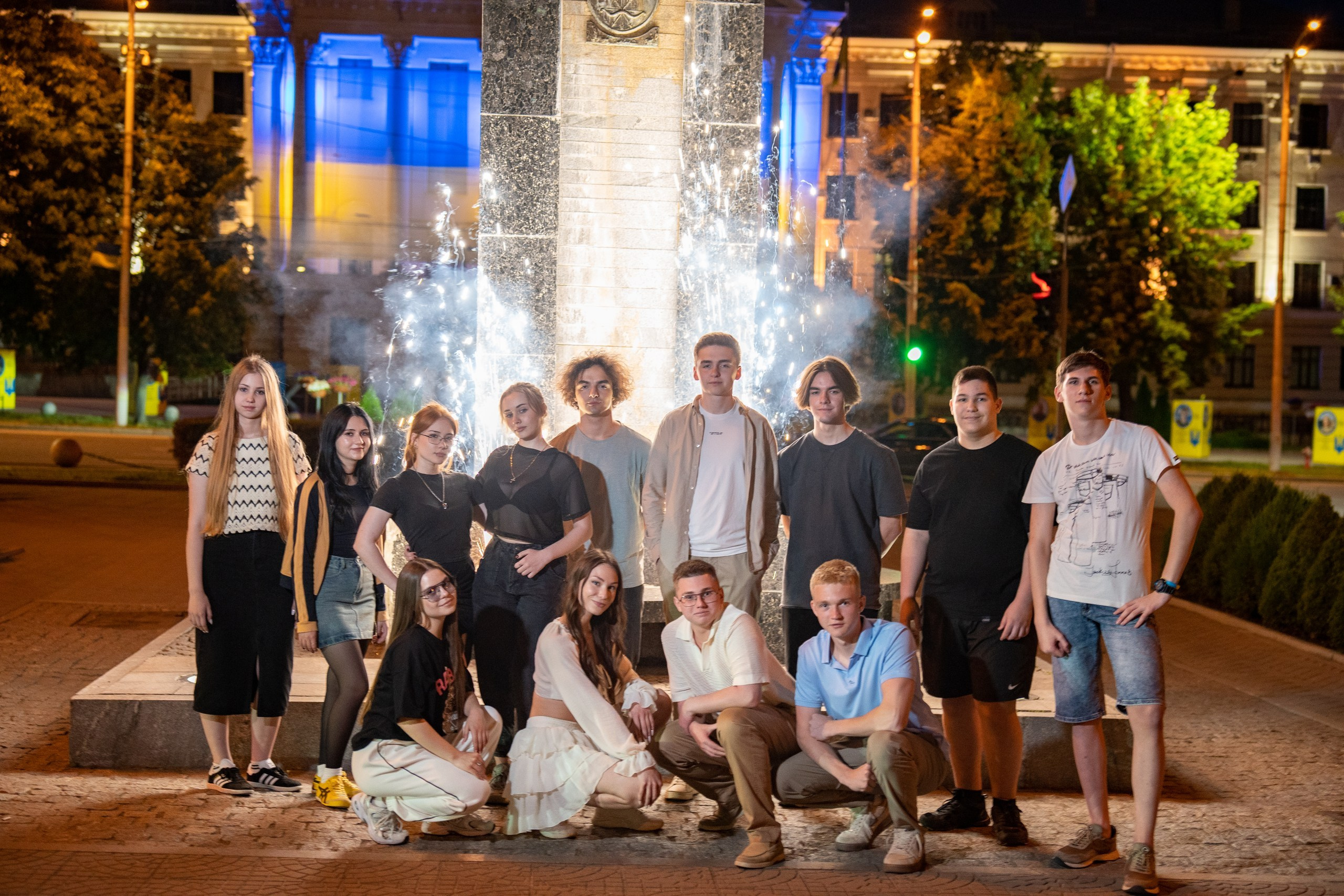 Нічна зйомка школярів. Фотограф Катерина Ковальчук