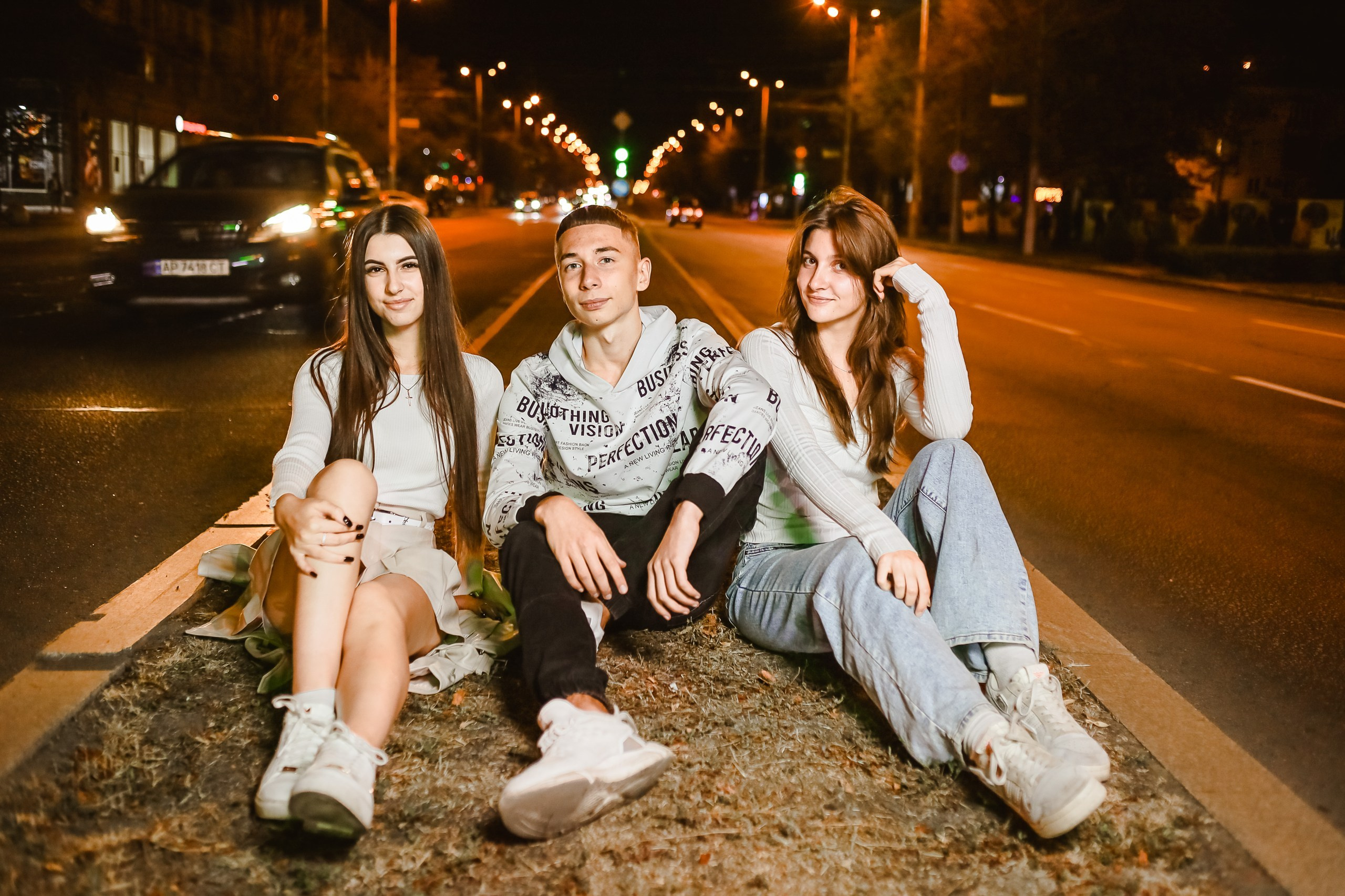 Нічна зйомка школярів. Фотограф Катерина Ковальчук