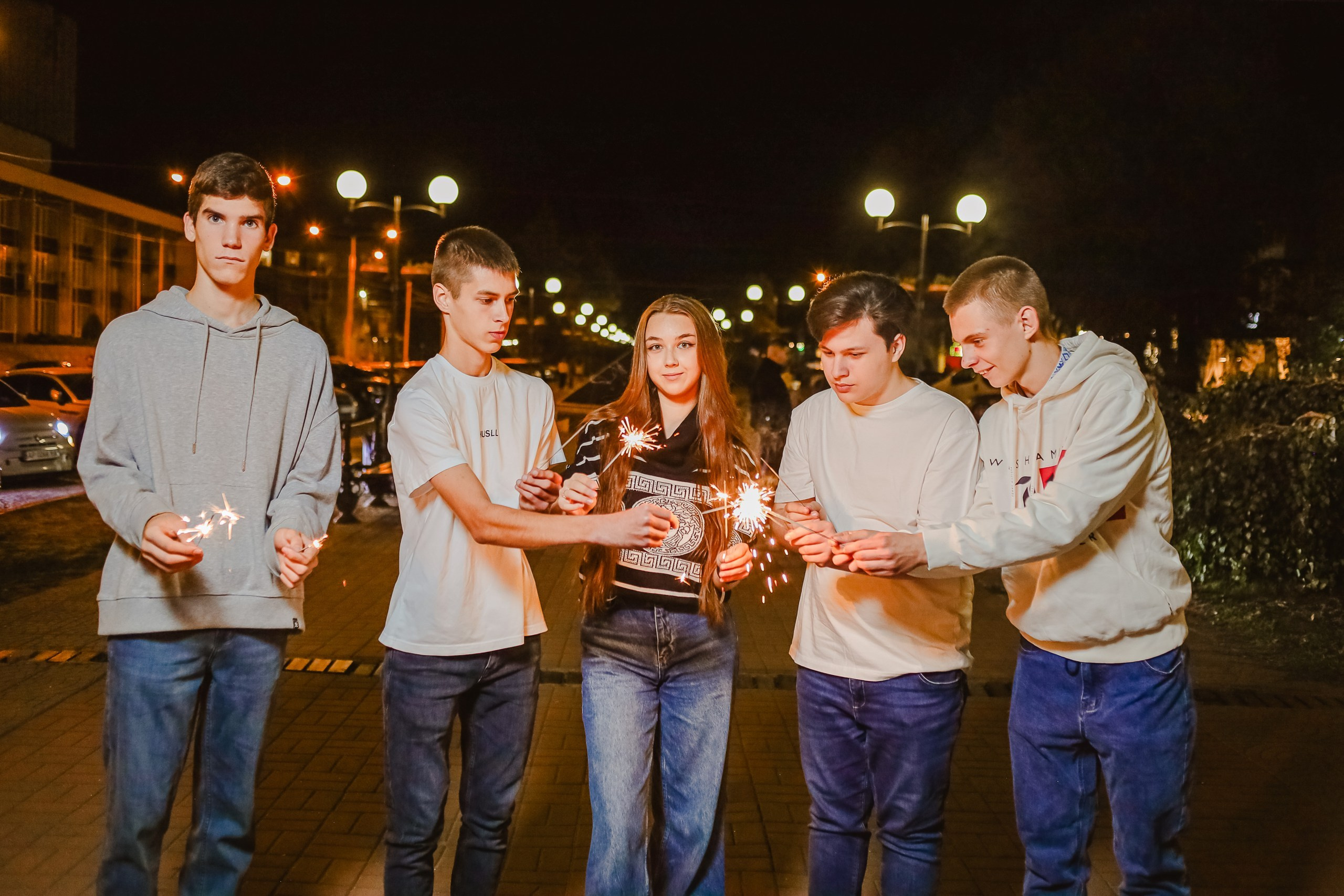 Нічна зйомка школярів. Фотограф Катерина Ковальчук