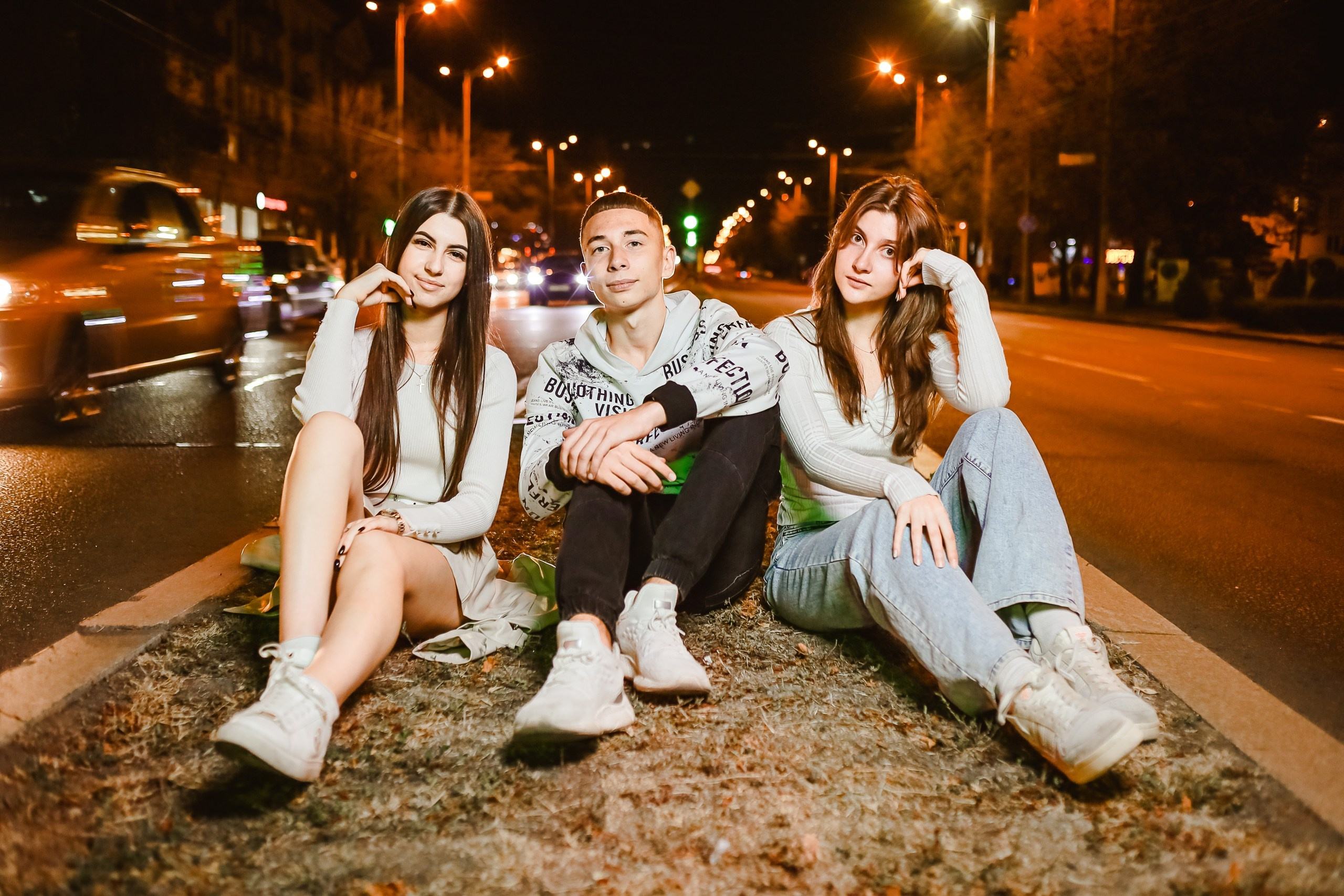 Нічна зйомка школярів. Фотограф Катерина Ковальчук