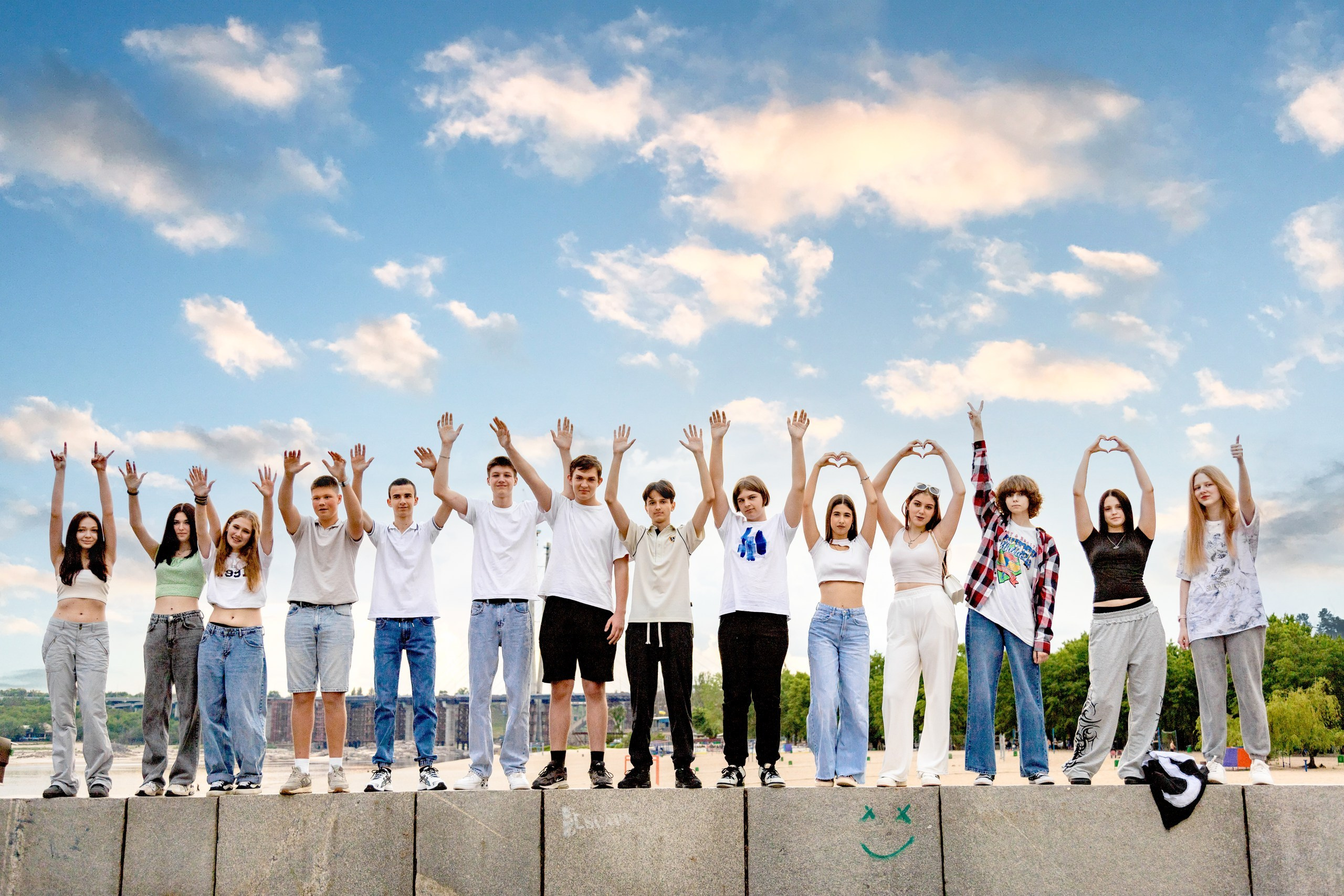 Нічна зйомка школярів. Фотограф Катерина Ковальчук