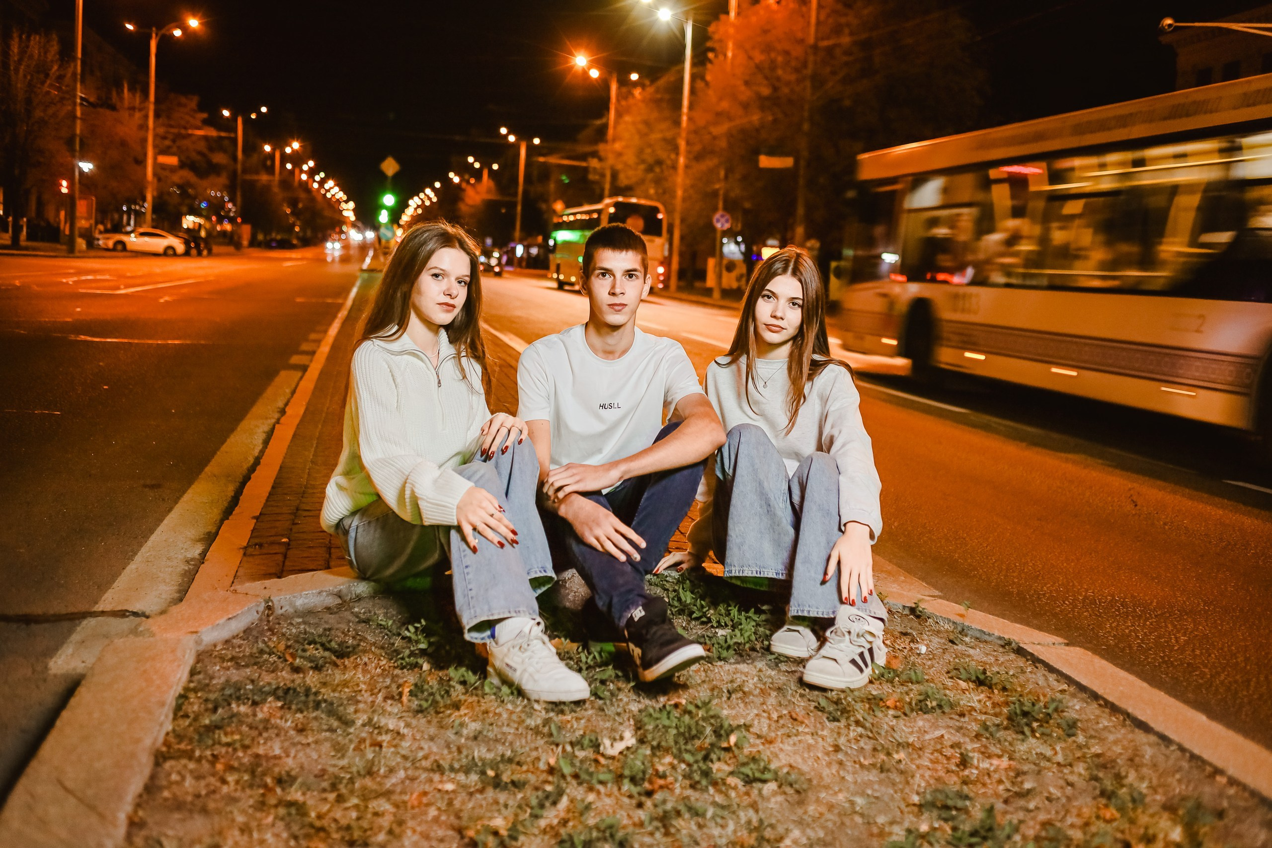 Нічна зйомка школярів. Фотограф Катерина Ковальчук