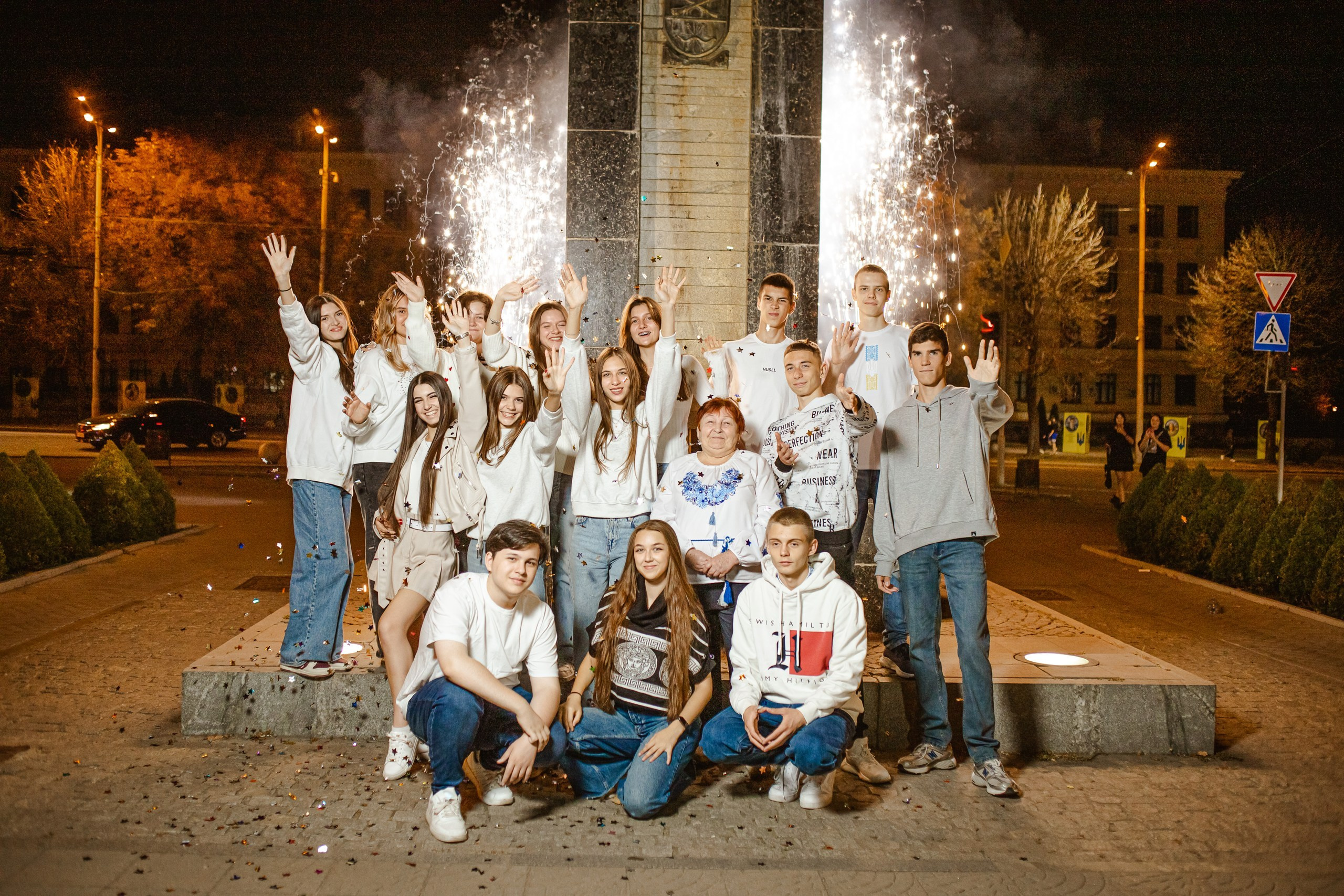 Нічна зйомка школярів. Фотограф Катерина Ковальчук