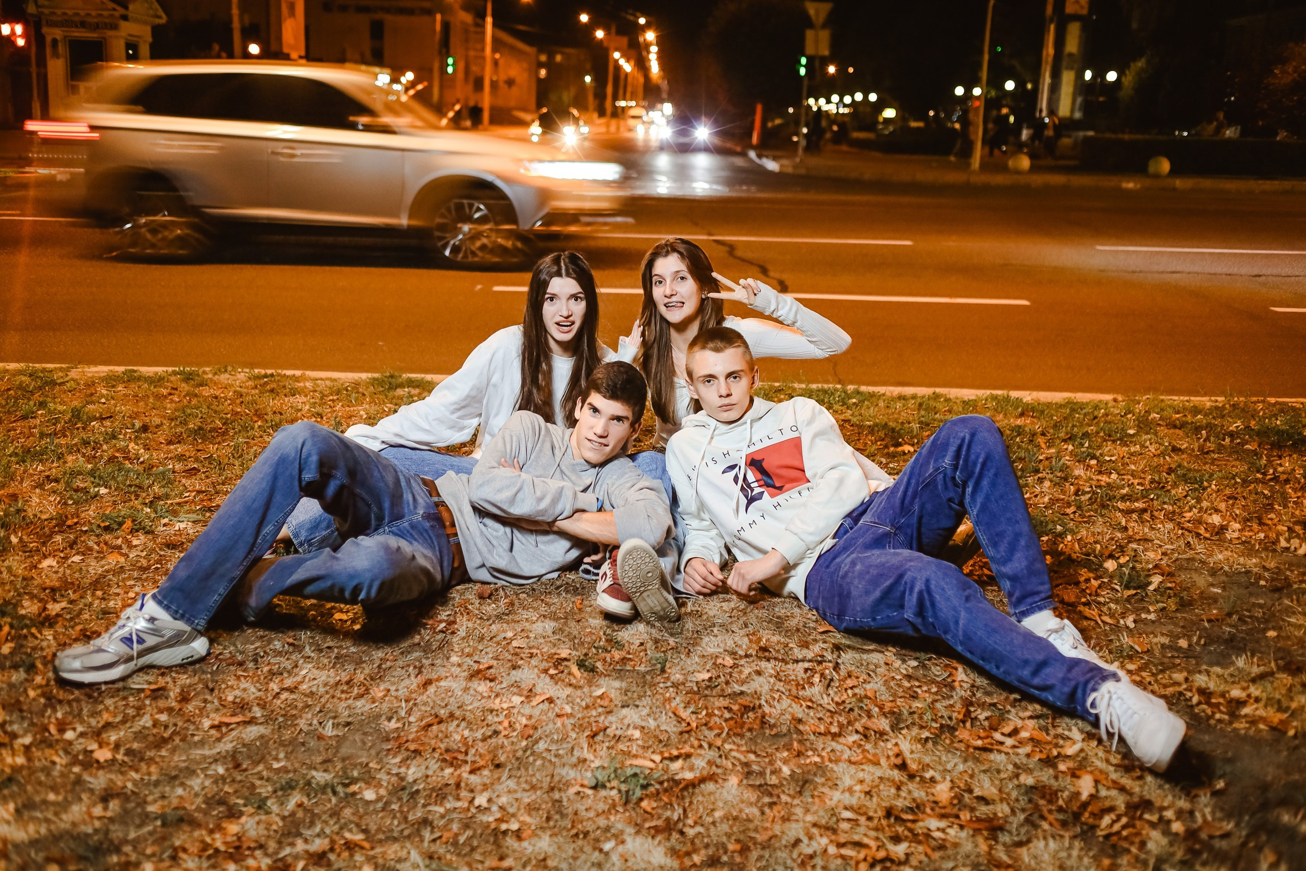 Нічна зйомка школярів. Фотограф Катерина Ковальчук